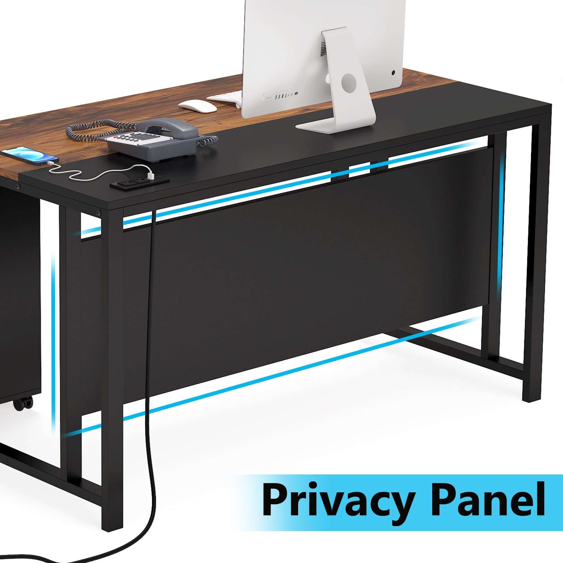 Tribesigns L-Shaped Desk, 55" Office Desk with 40" Mobile File Cabinet Tribesigns