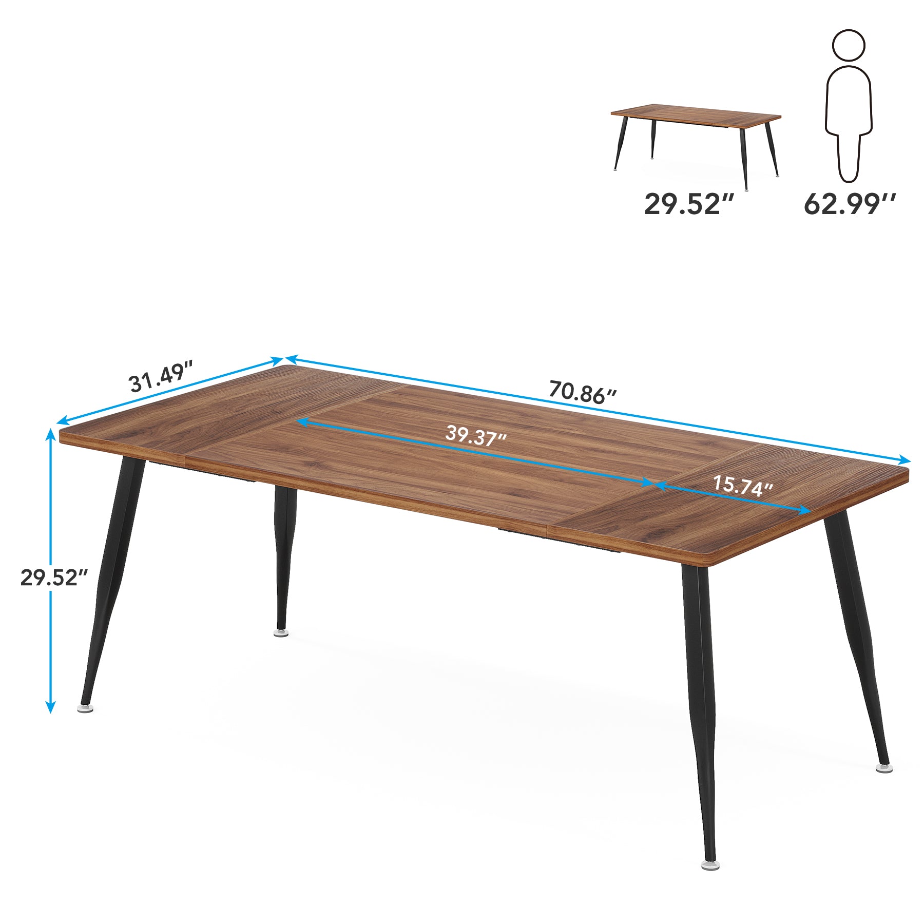 70.9" Rectangular Dining Table