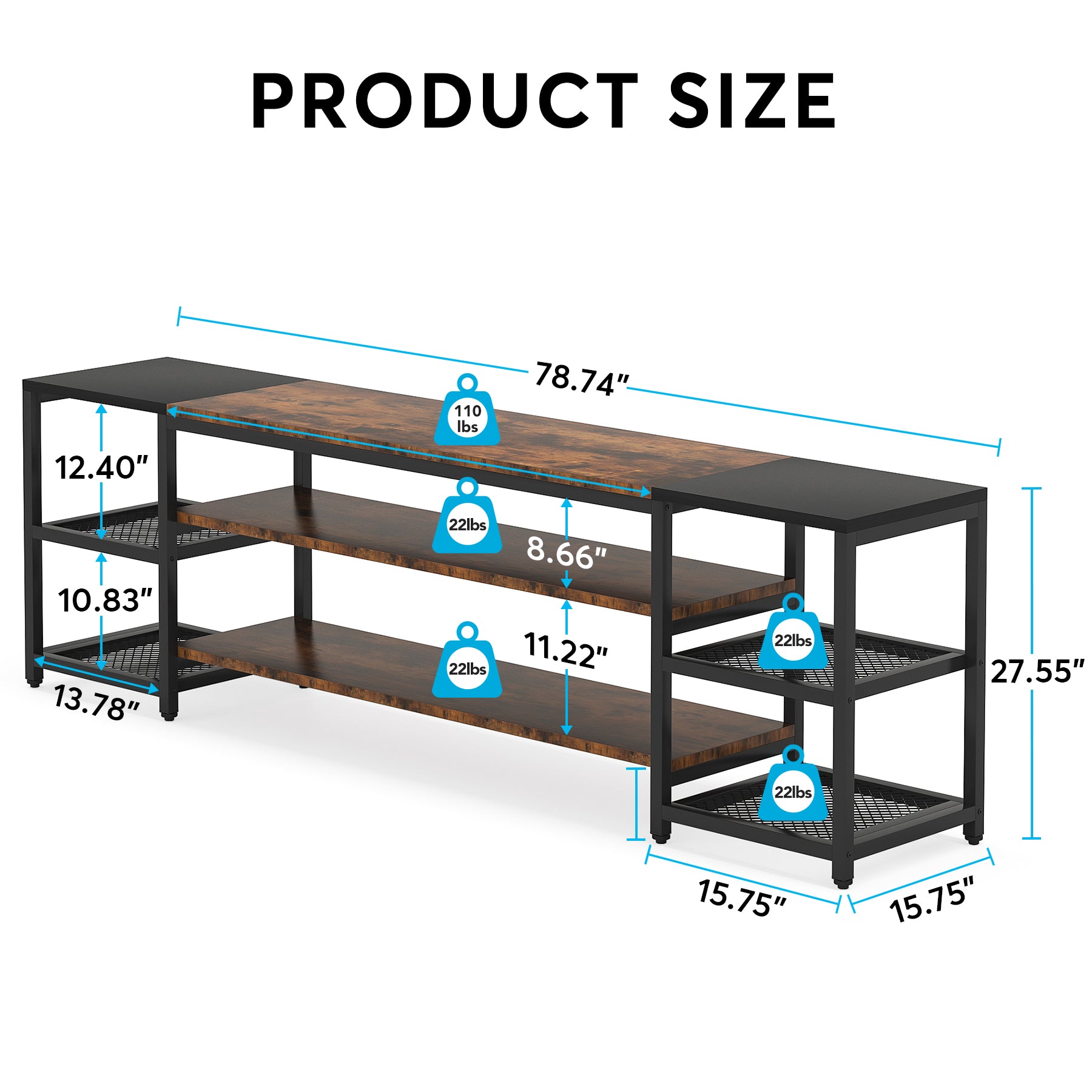 78.7" TV Stand for TV up to 85"