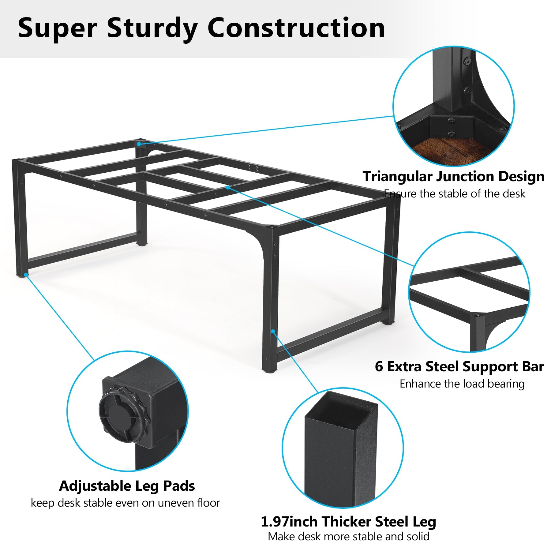 Tribesigns Conference Table, 6FT Rectangular Meeting Seminar Table Tribesigns