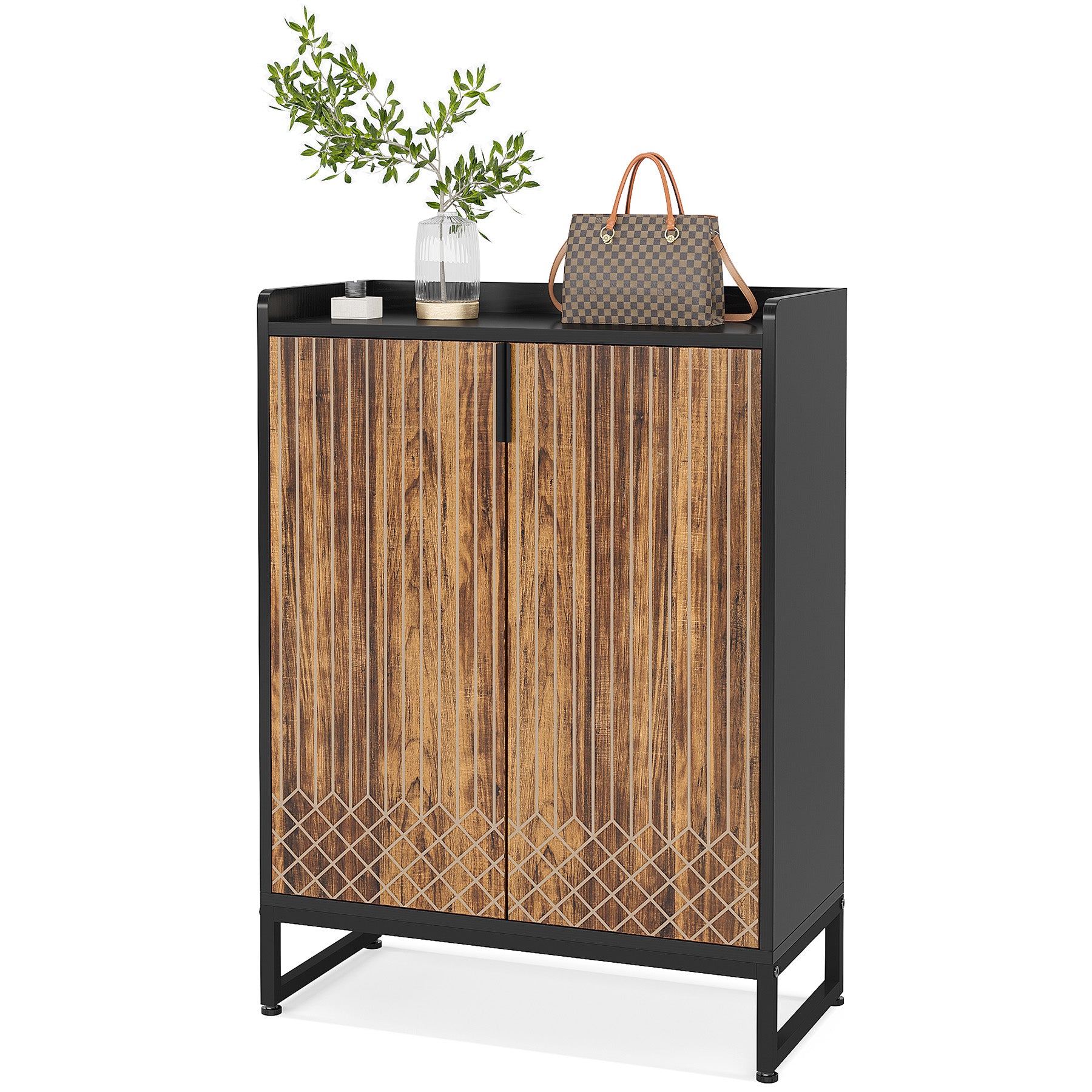 5-Tier Shoe Cabinet with Doors