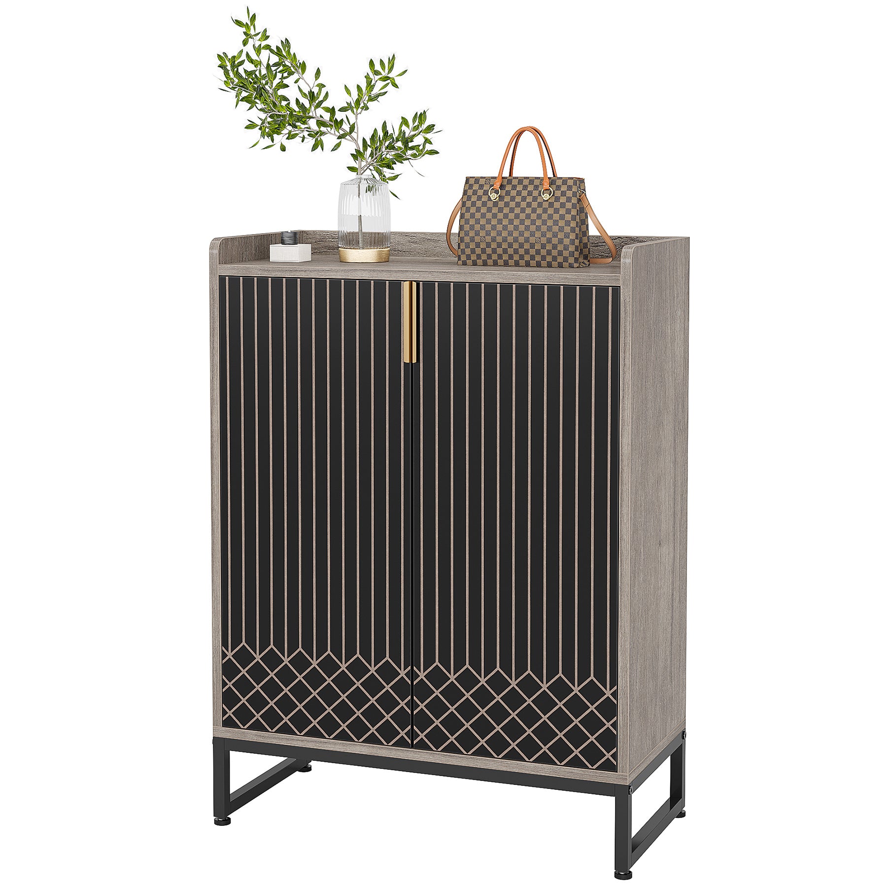 5-Tier Shoe Cabinet with Doors