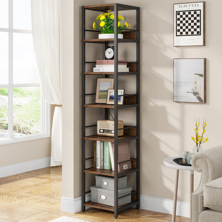 Tribesigns Corner Shelf, 6-Tier Narrow Etagere Bookshelf Storage Rack Tribesigns