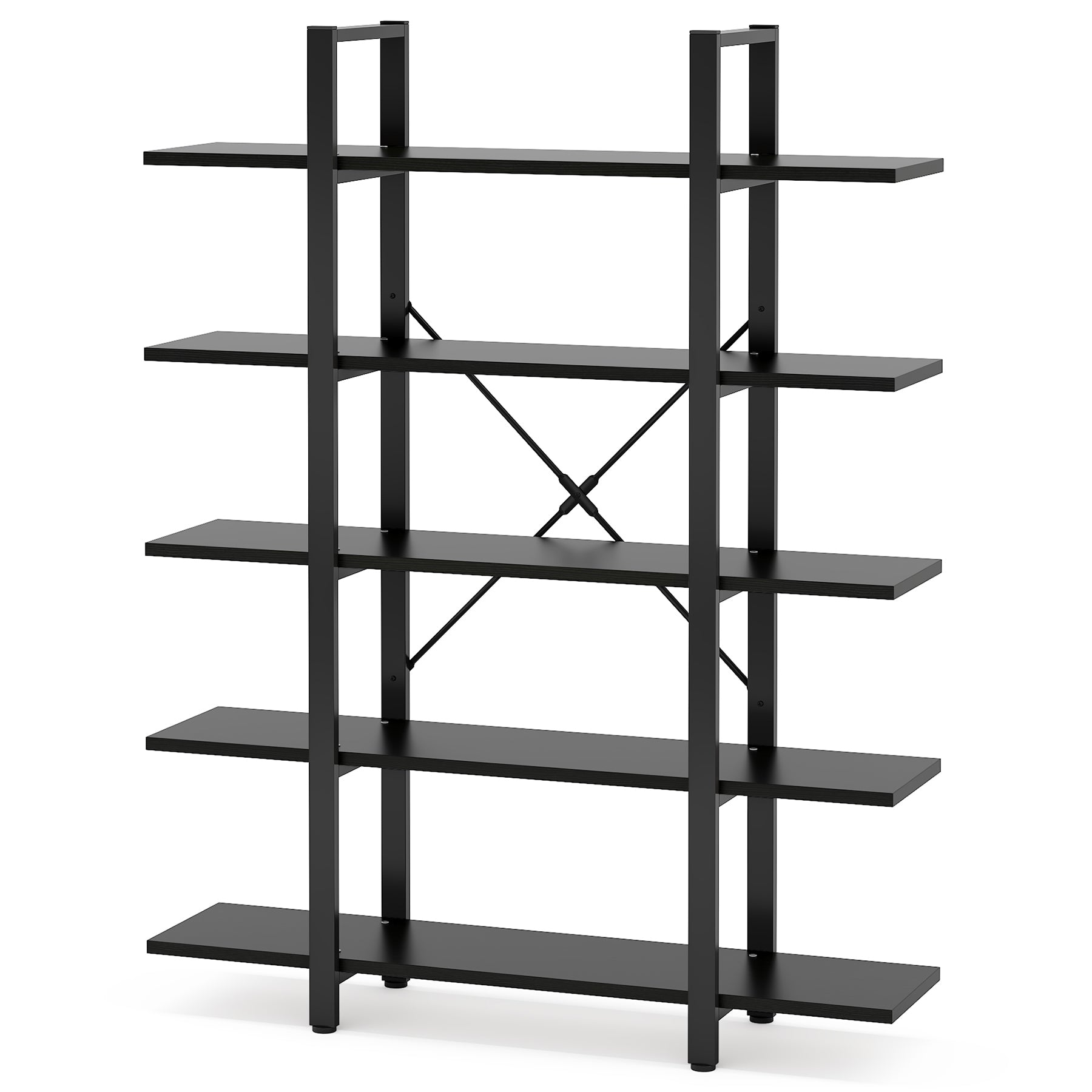 5-Tier Bookshelf Industrial Bookcase