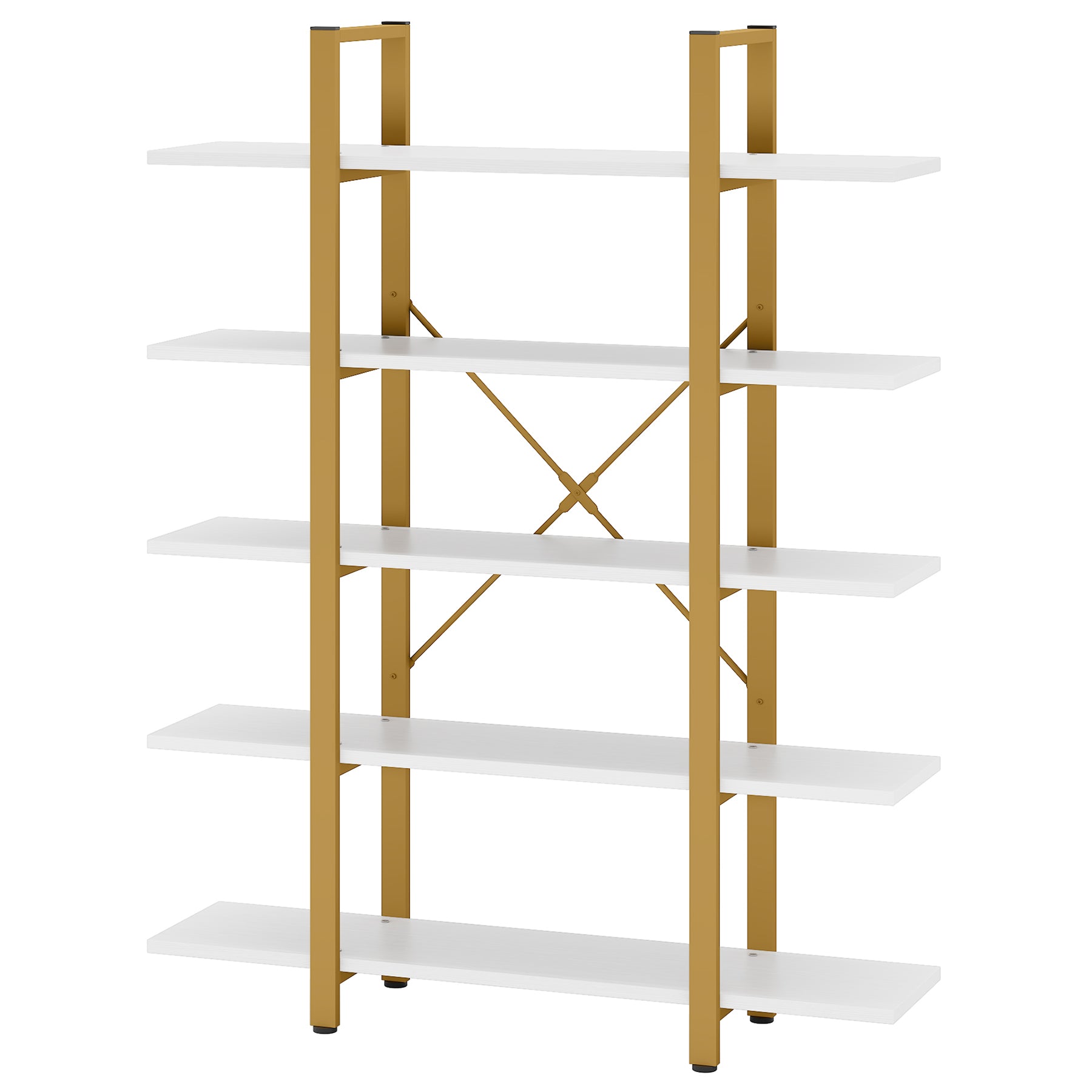 5-Tier Bookshelf Industrial Bookcase