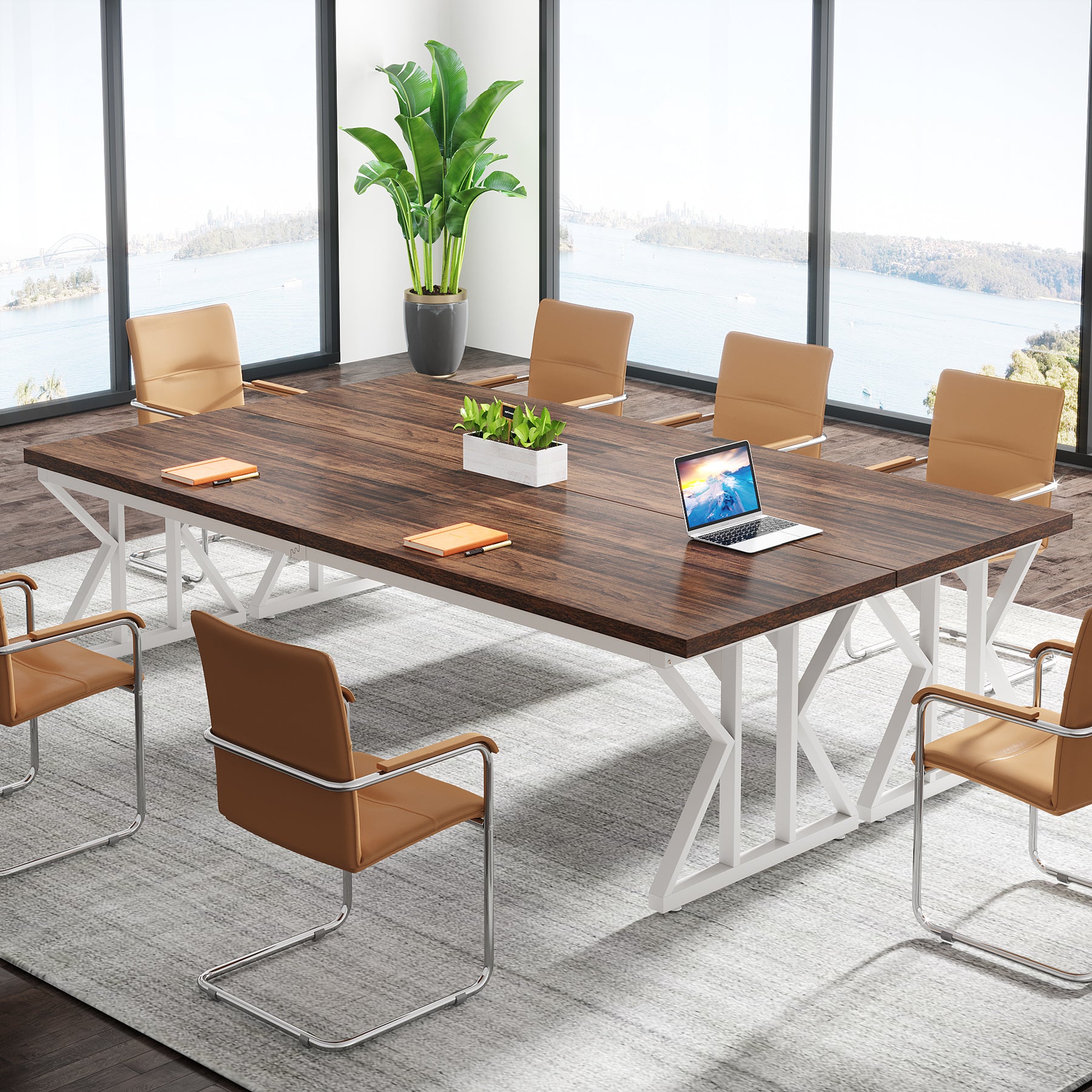 78.7" Executive Desk Two Person Desk