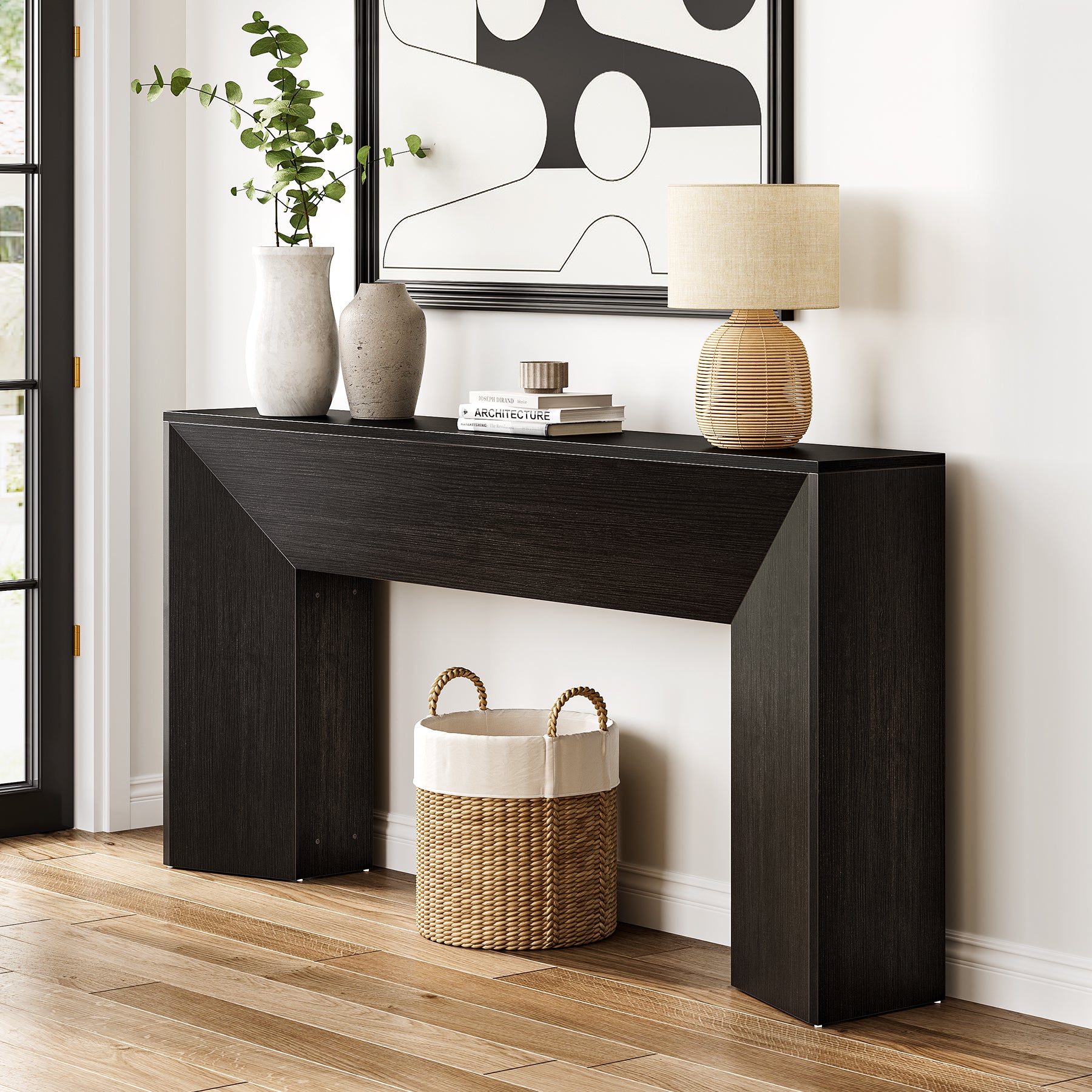63" Console Table Sofa Table for Entryway