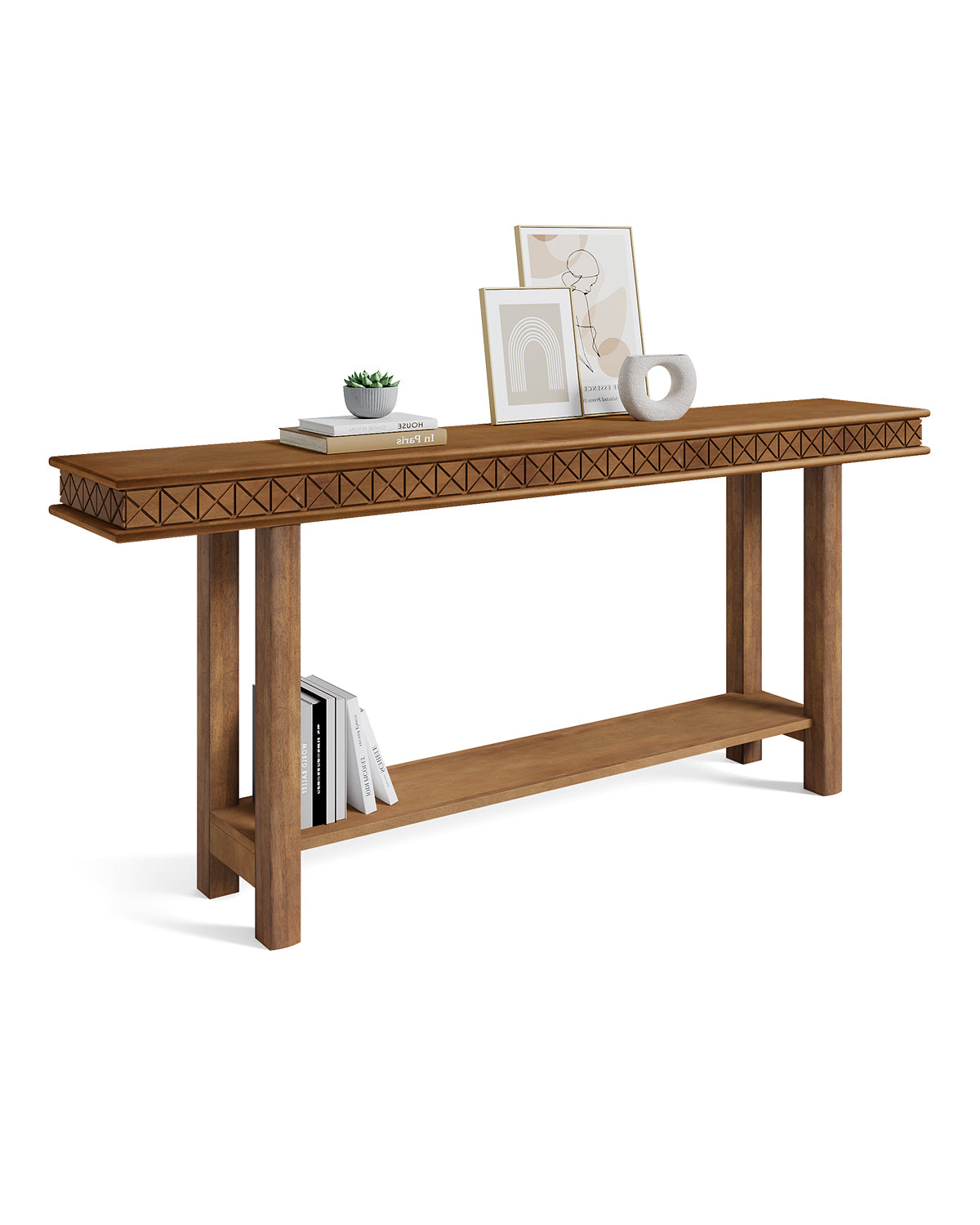 70.9" Console Table with Solid Wood Legs