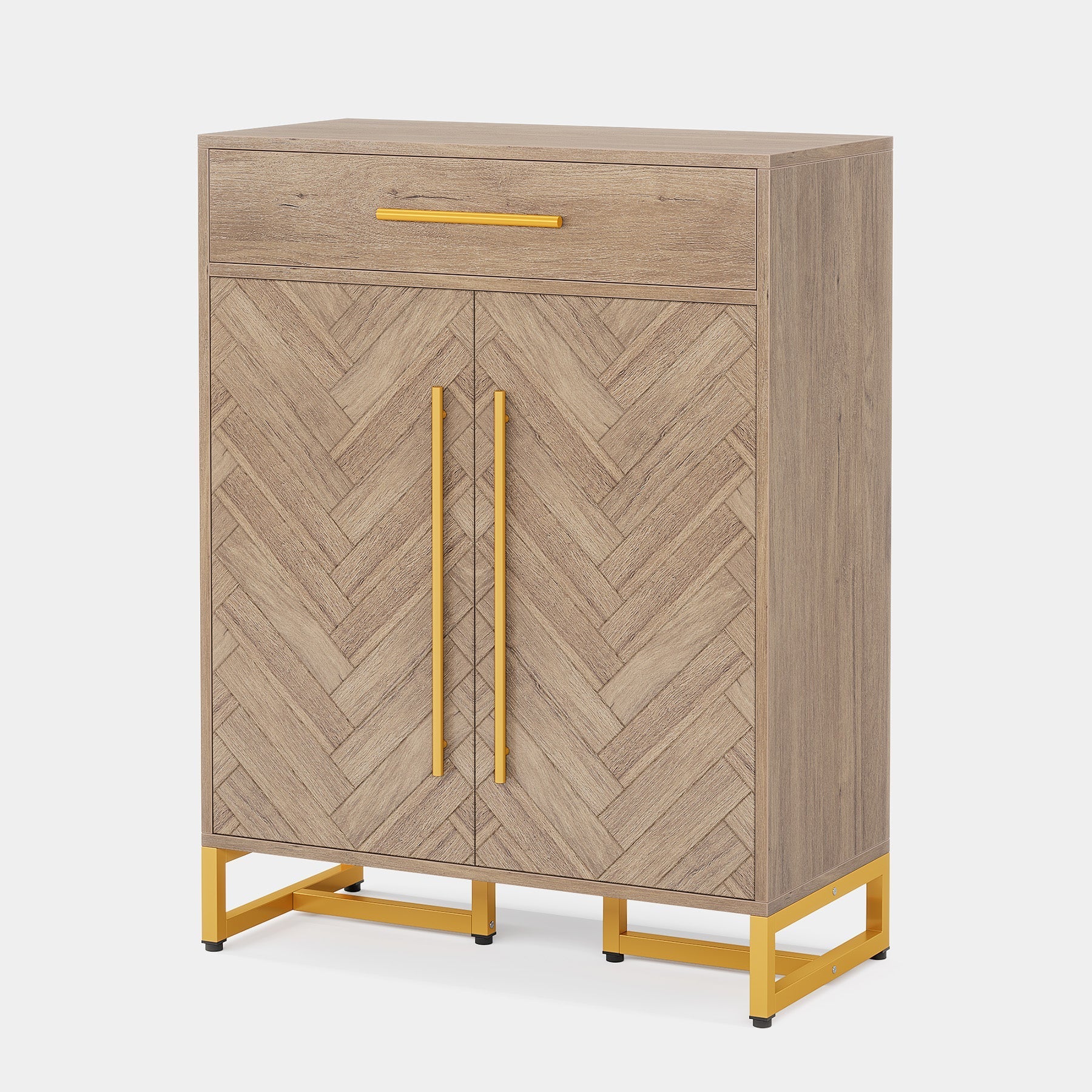 20-Pair Shoe Cabinet Organizer with Drawer & Adjustable Shelves Tribesigns