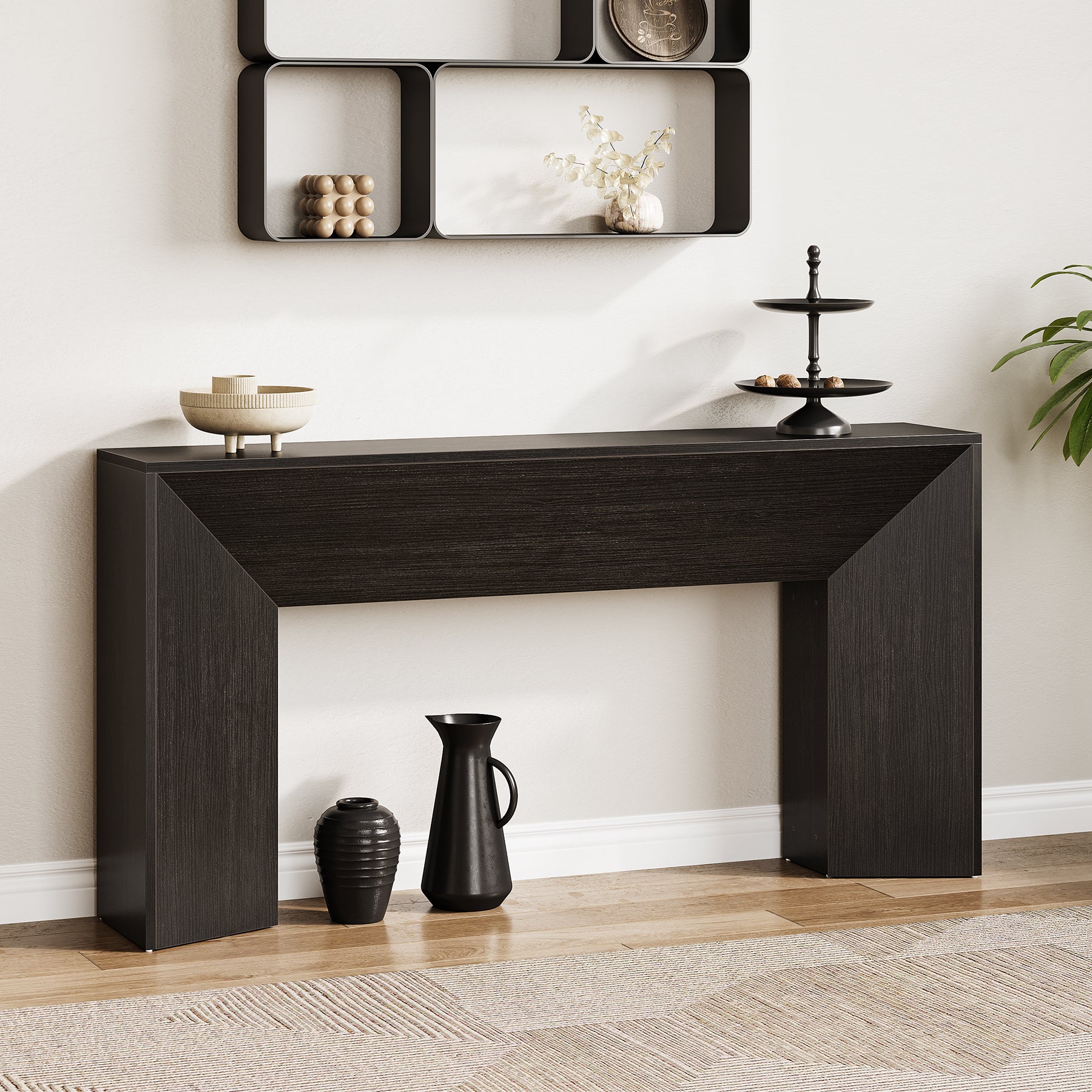 63" Console Table Sofa Table for Entryway
