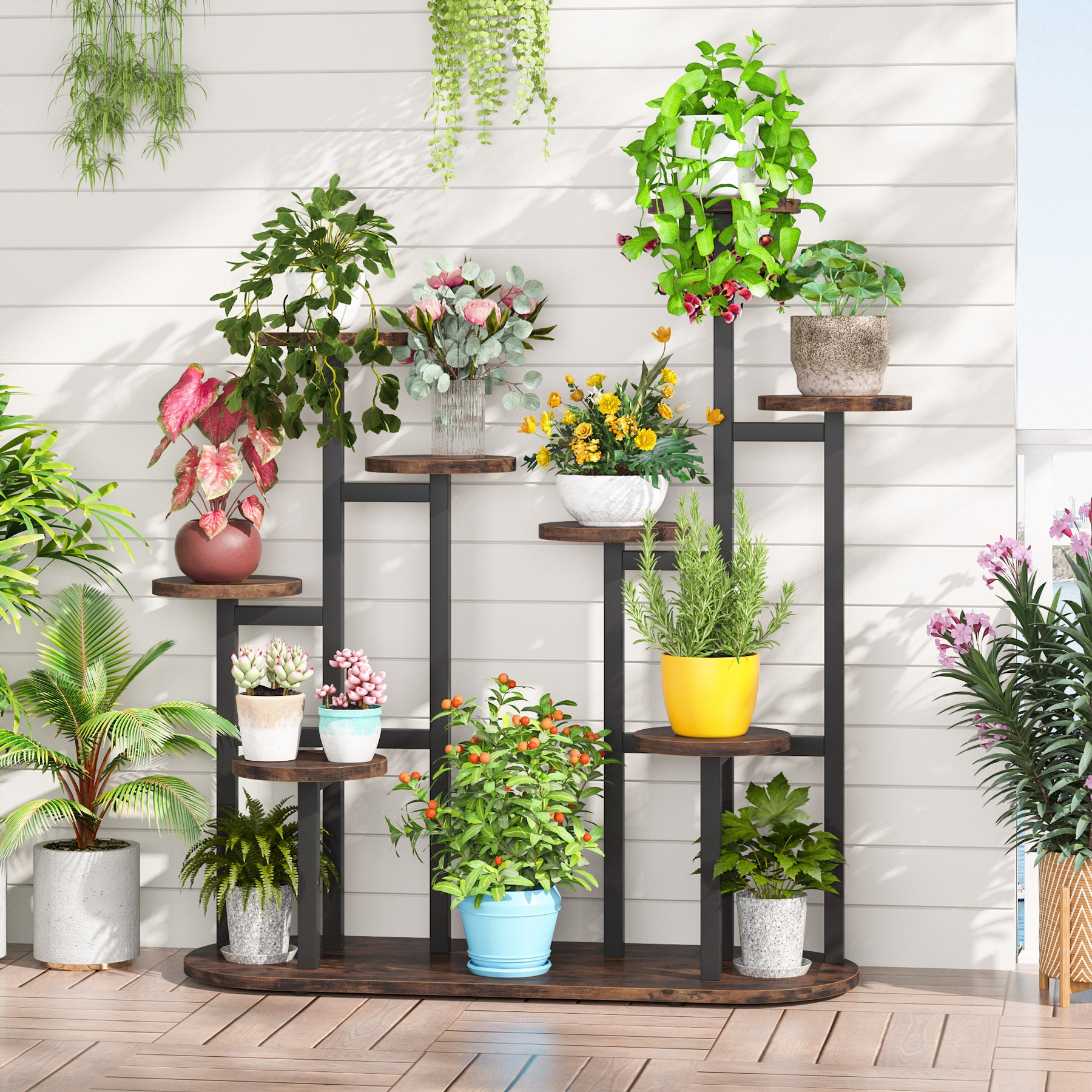 Multi-Tiered Plant Stand 11 Potted Flower Shelf