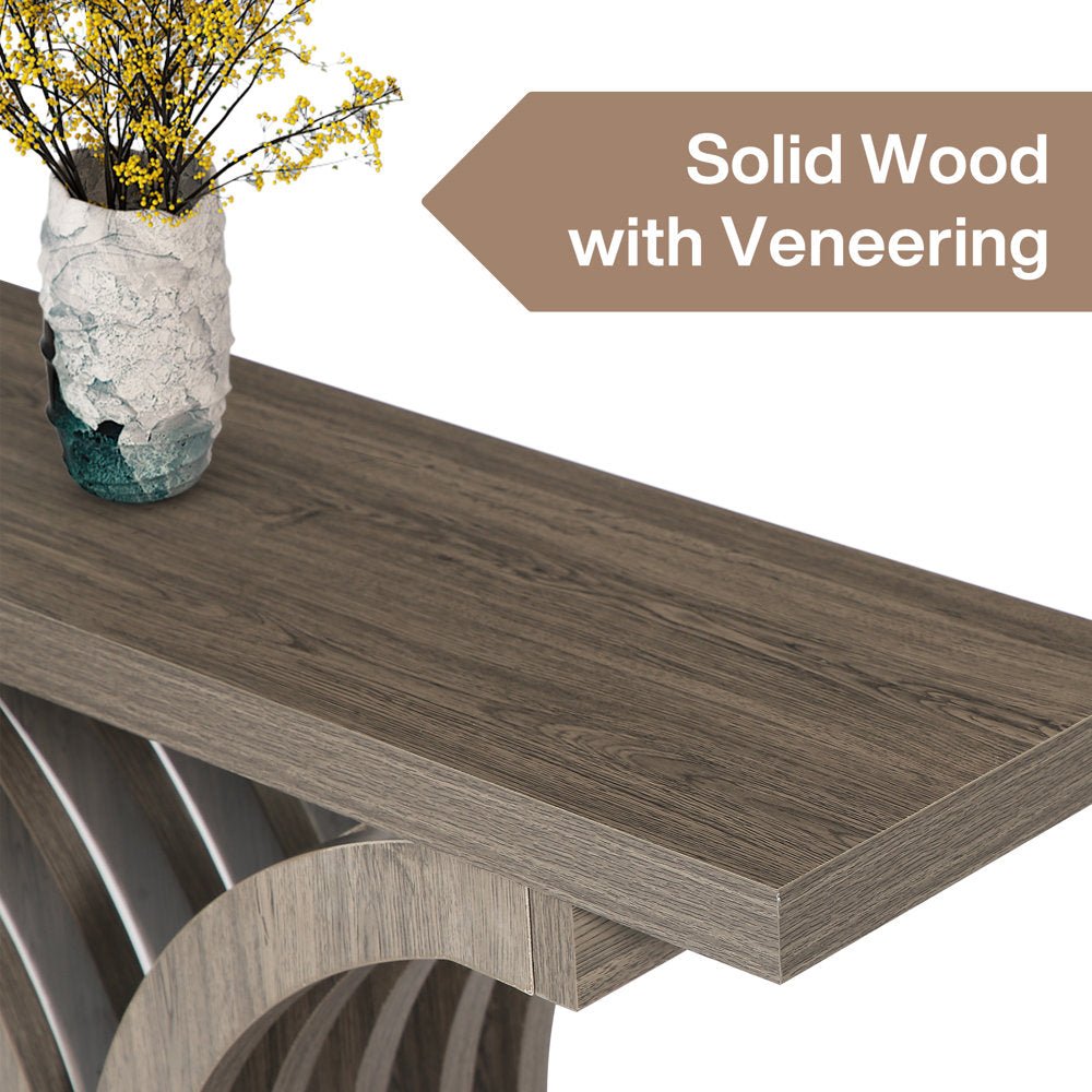 39" Console Table, Modern Faux Marble Entryway Sofa Table Tribesigns