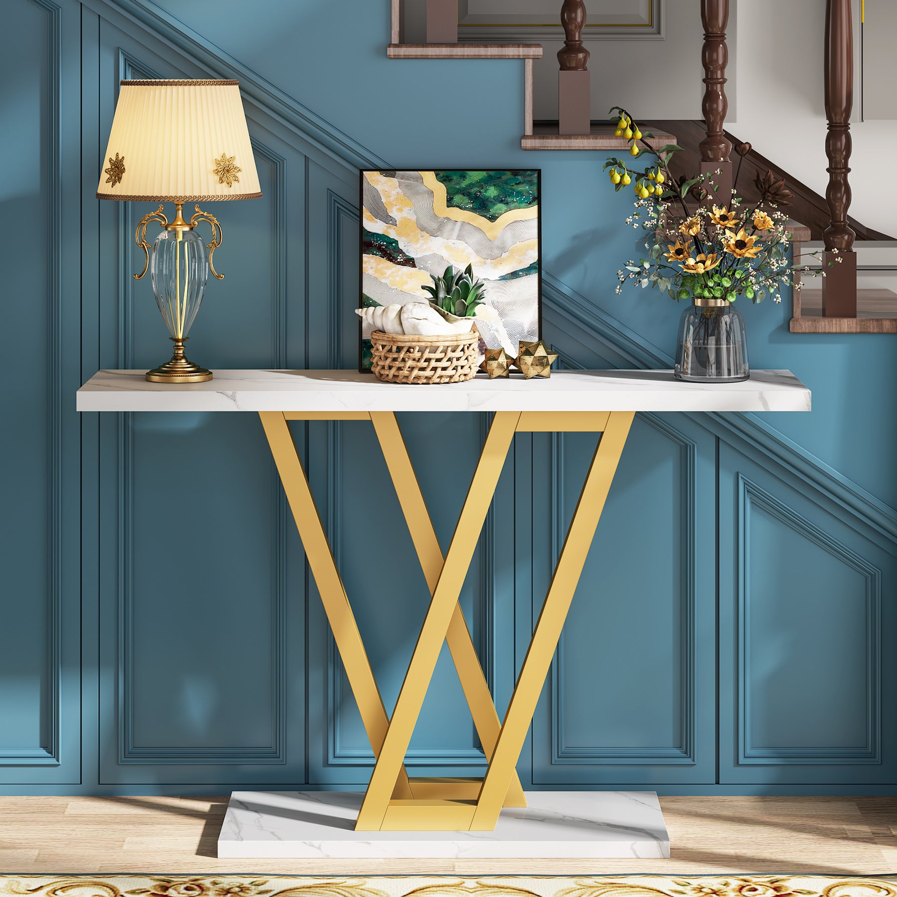 43 Inch Console Table Entryway Table