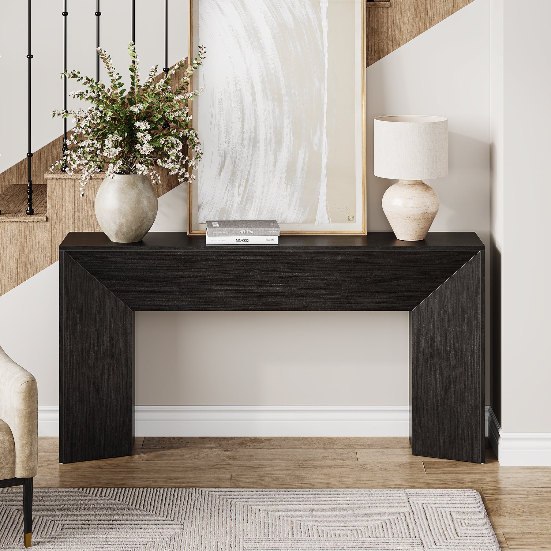63" Console Table Sofa Table for Entryway