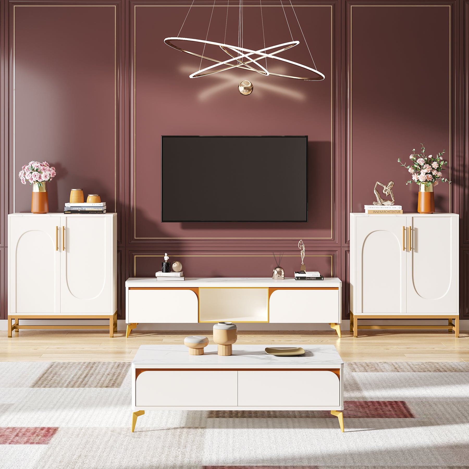 Sideboard Buffet Cabinet with with Adjustable Shelf