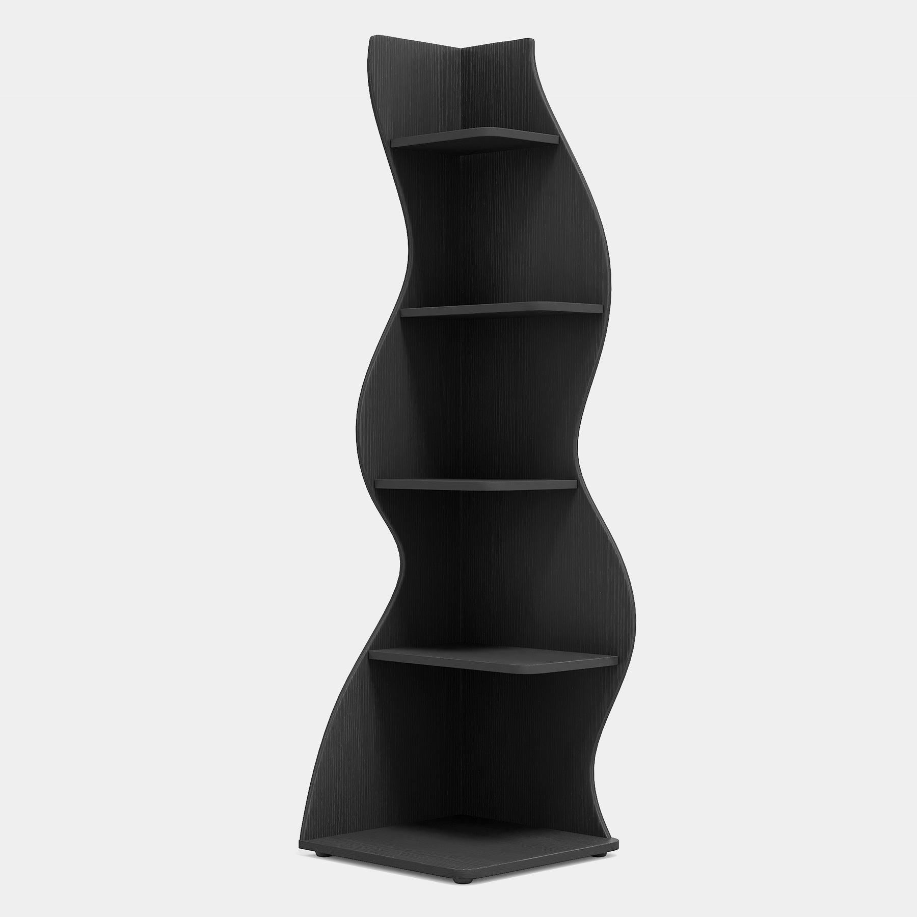 5-Tier Corner Shelf, Modern Wall Corner Bookshelf Bookcase Tribesigns