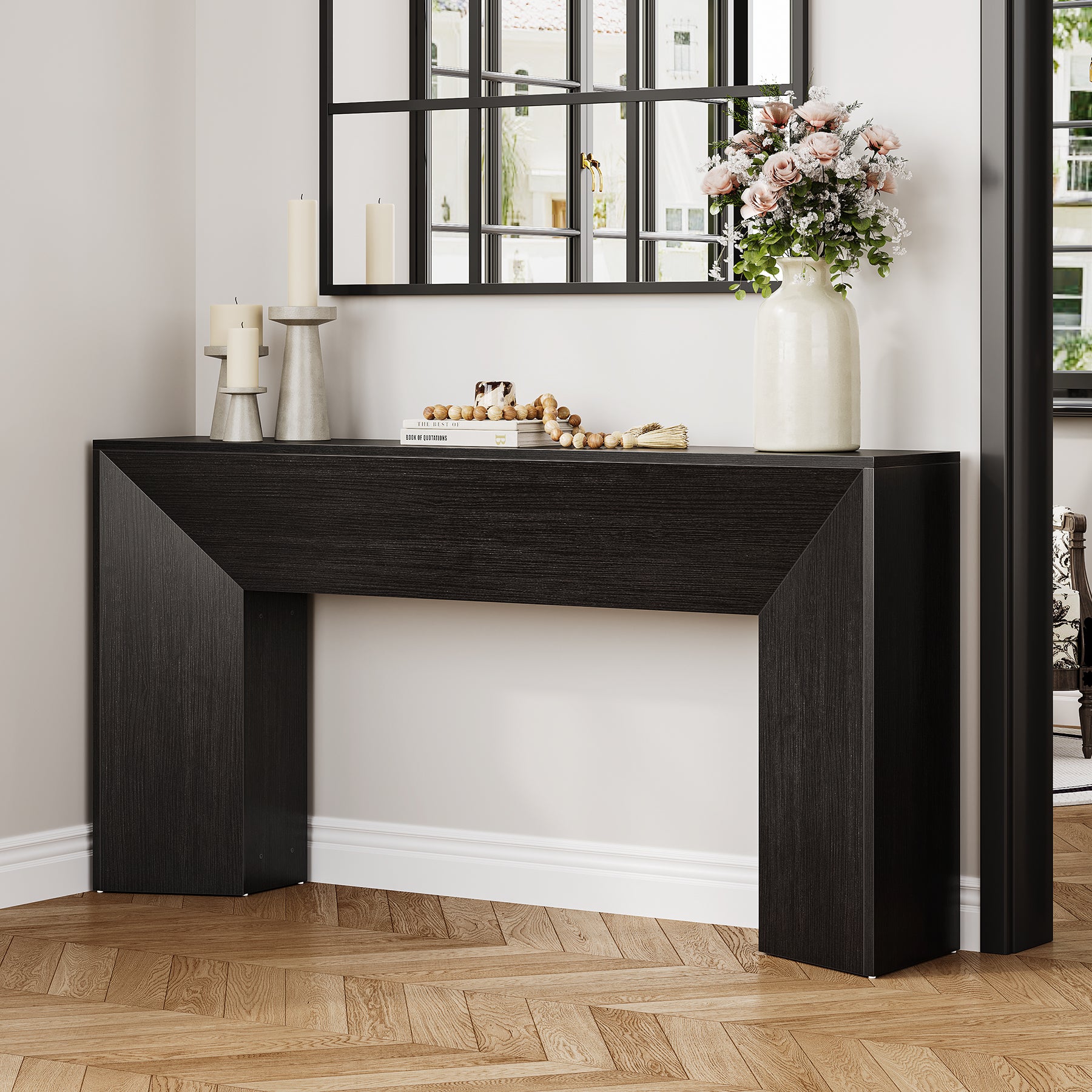 63" Console Table Sofa Table for Entryway