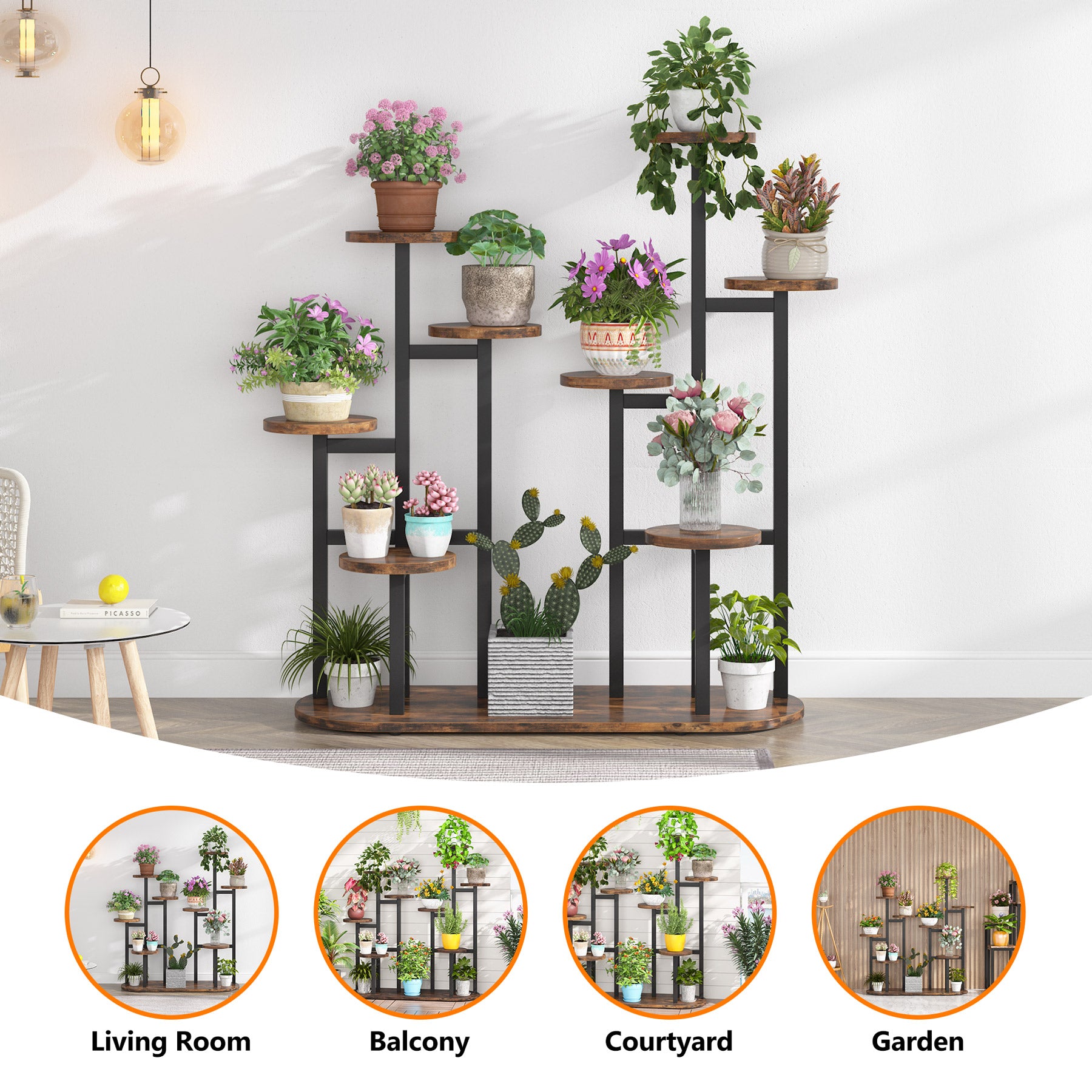 Multi-Tiered Plant Stand 11 Potted Flower Shelf