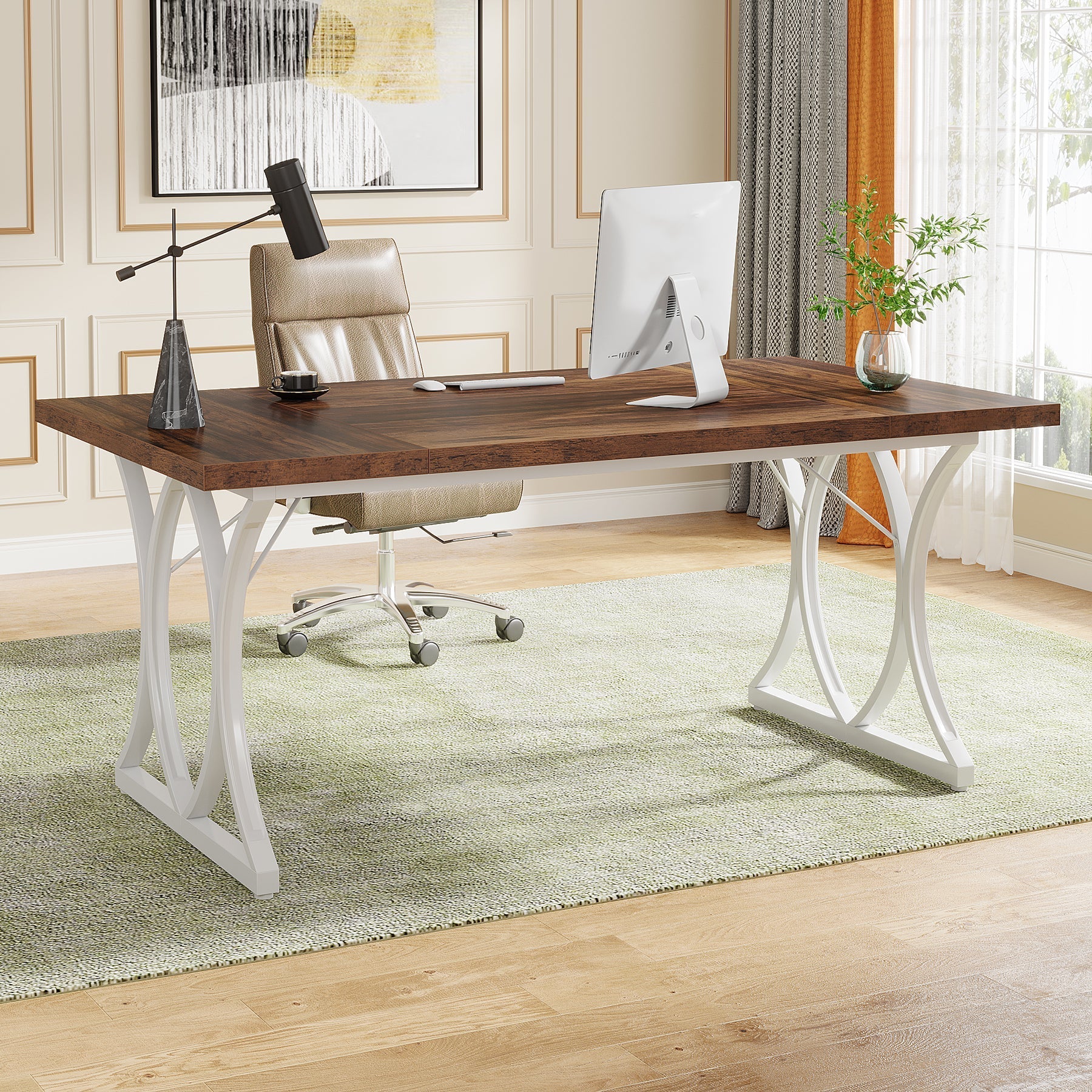 63" Executive Desk Modern Computer Desk Home Office Table Tribesigns