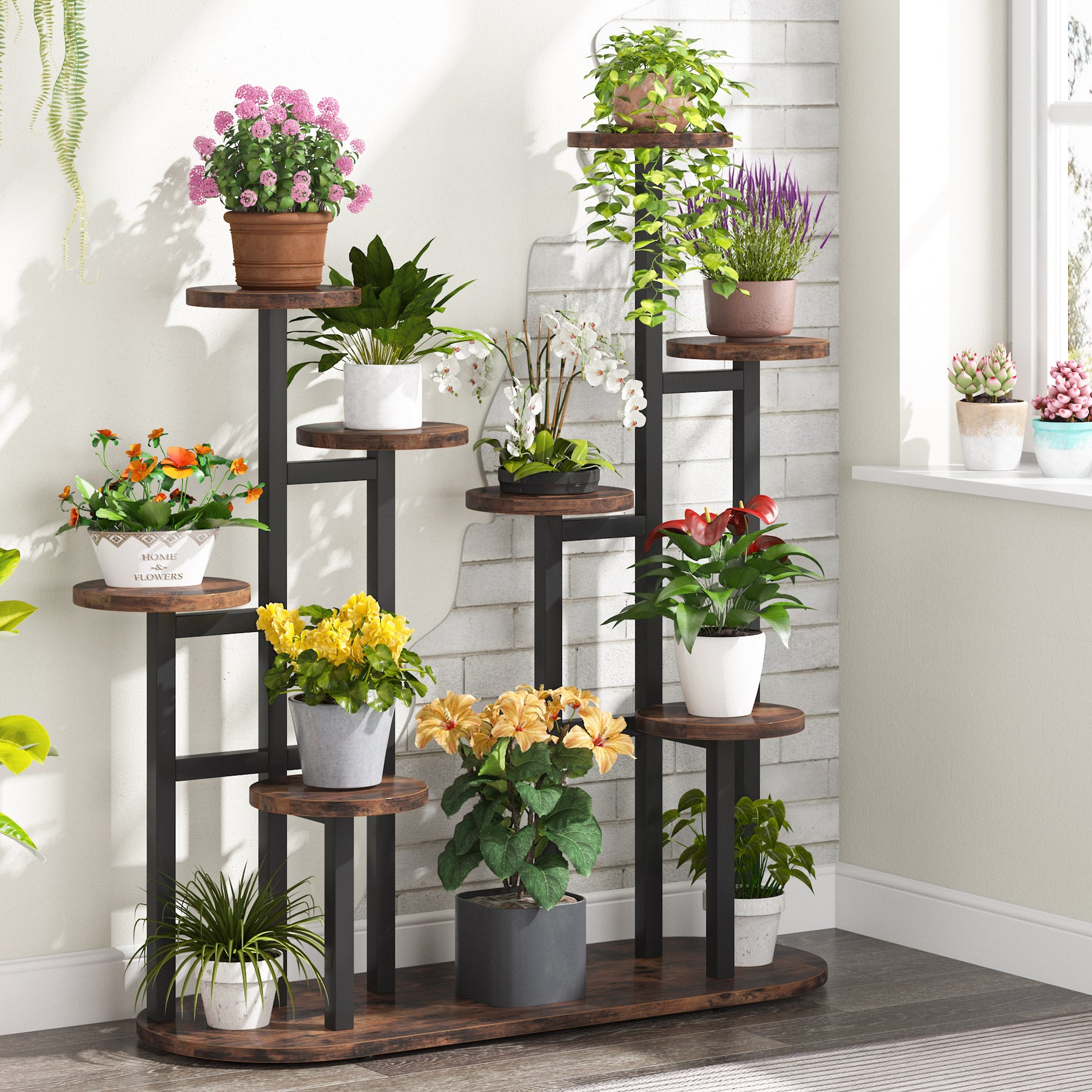 Multi-Tiered Plant Stand 11 Potted Flower Shelf