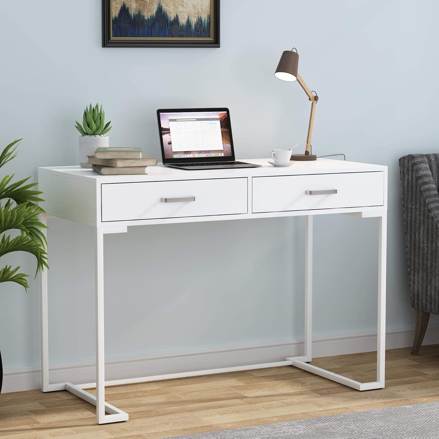 40" Computer Writing Desk with 2 Drawers