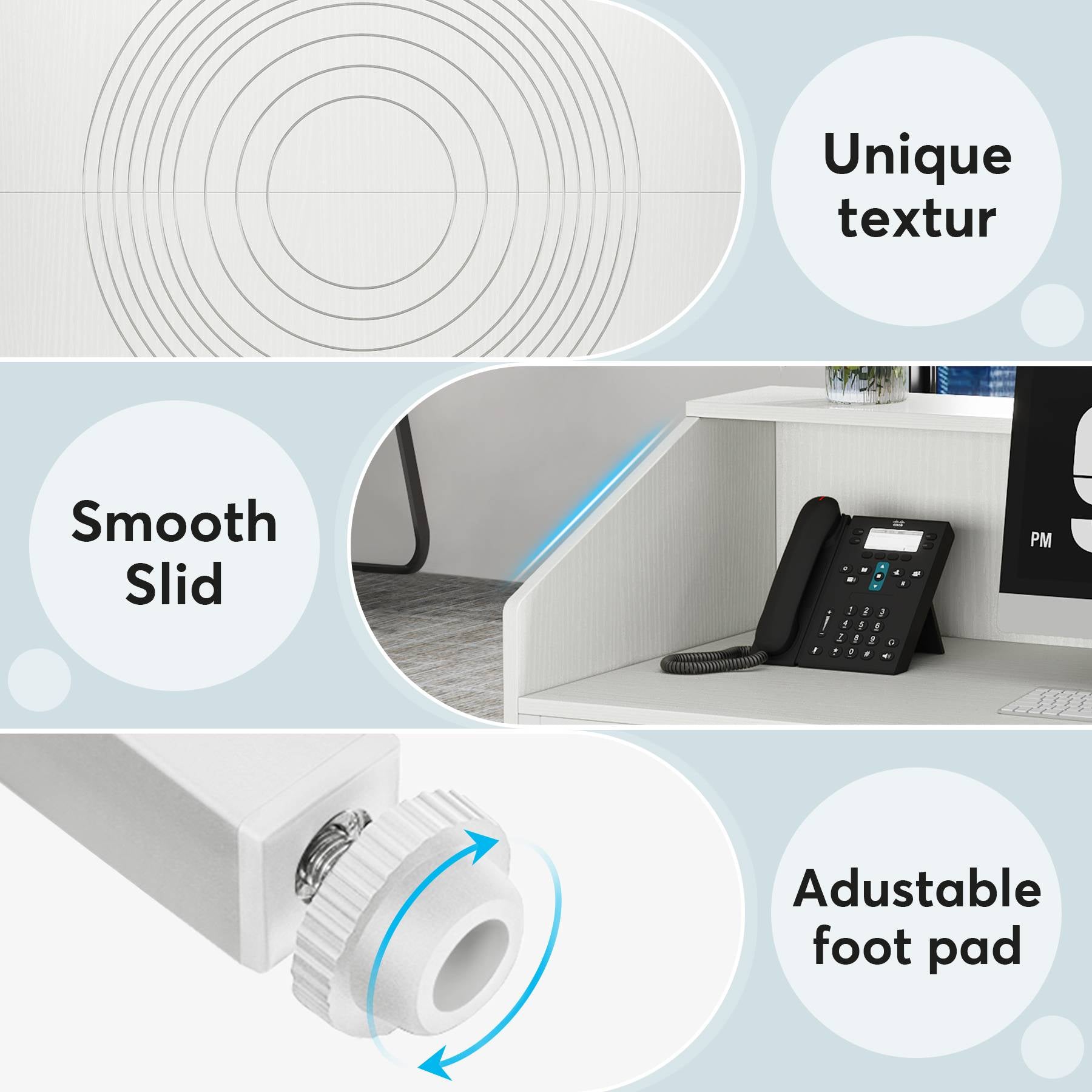 Tribesigns Reception Desk, Modern 47" Front Desk Counter Table with Open Shelves Tribesigns