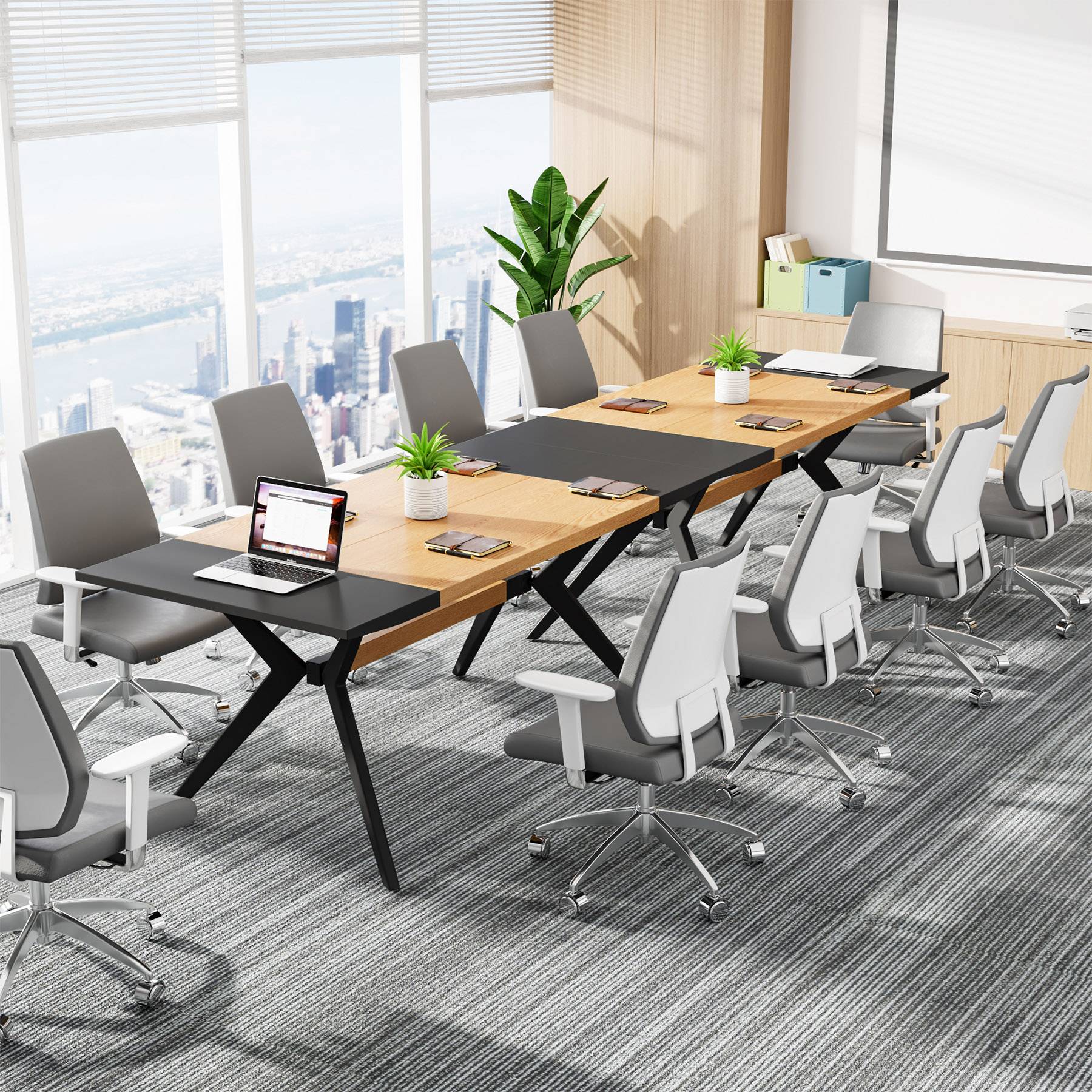 Tribesigns Executive Desk, 63" Computer Office Desk with X-Shape Frame Tribesigns