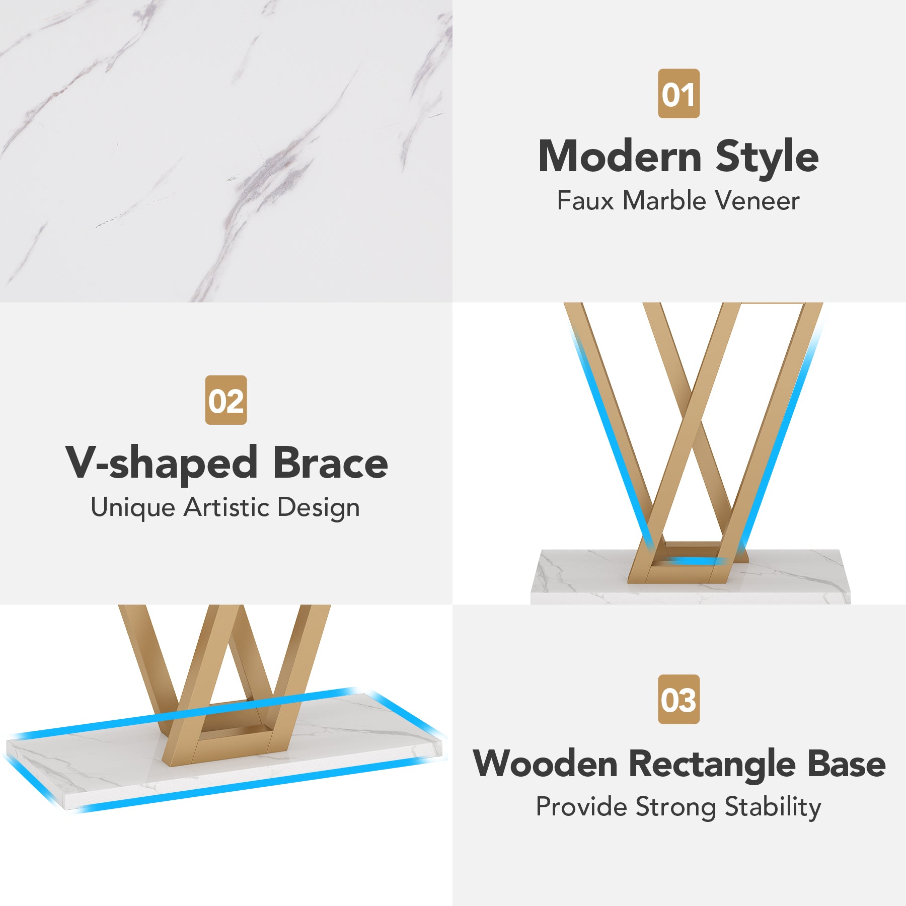 43 Inch Console Table Entryway Table