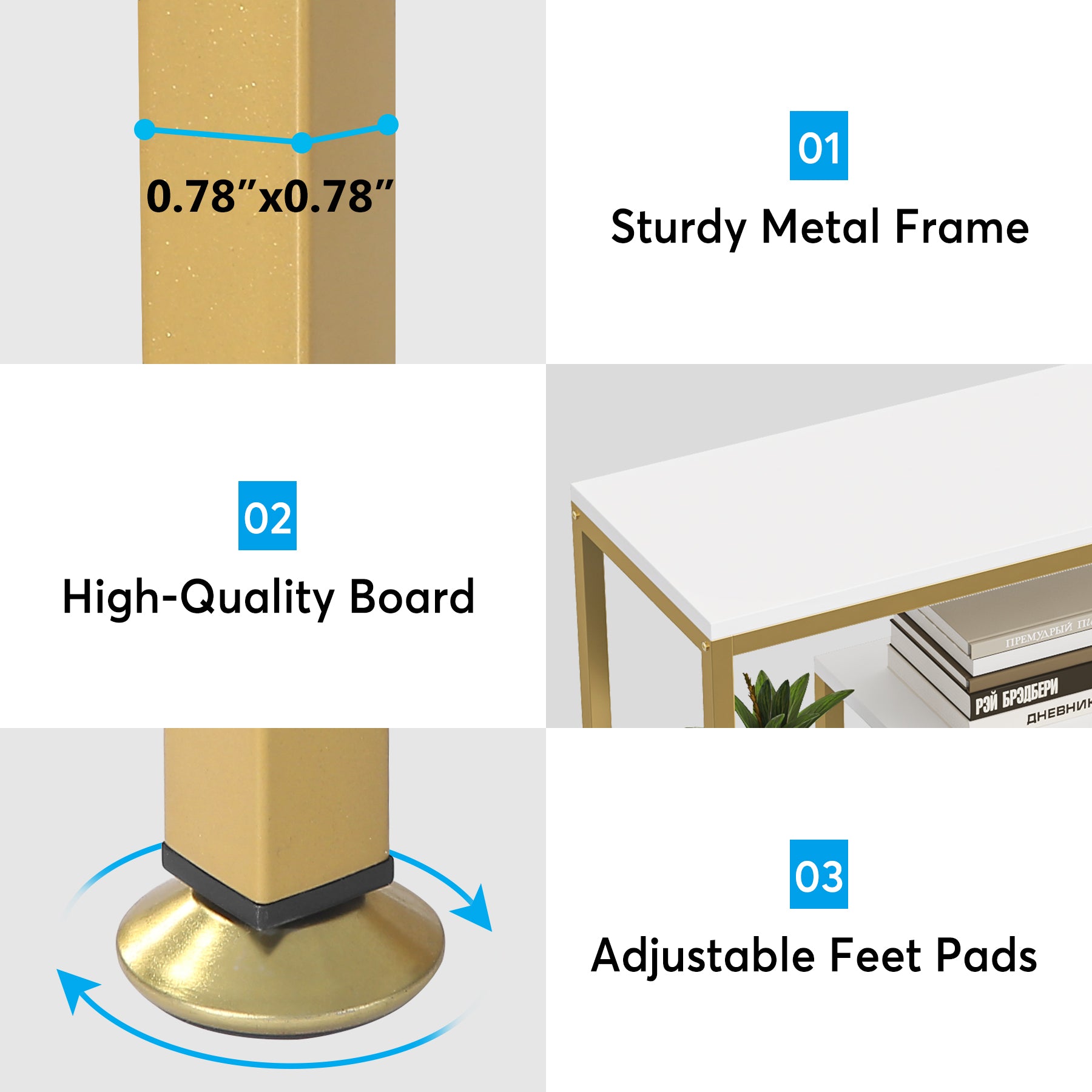 71" Tall Bookshelf Bookcase with Storage Shelves