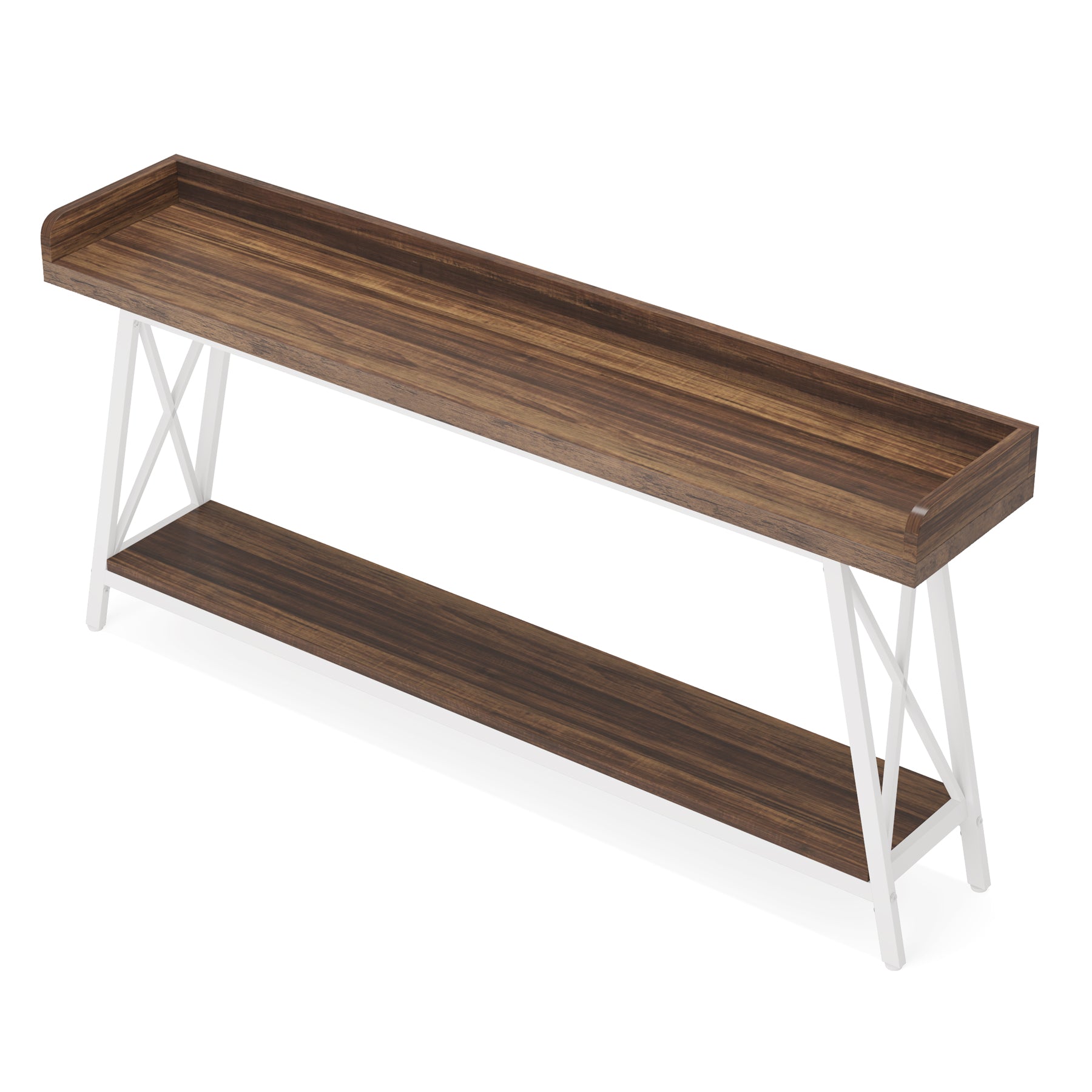 2-Tier Console Table Behind Couch