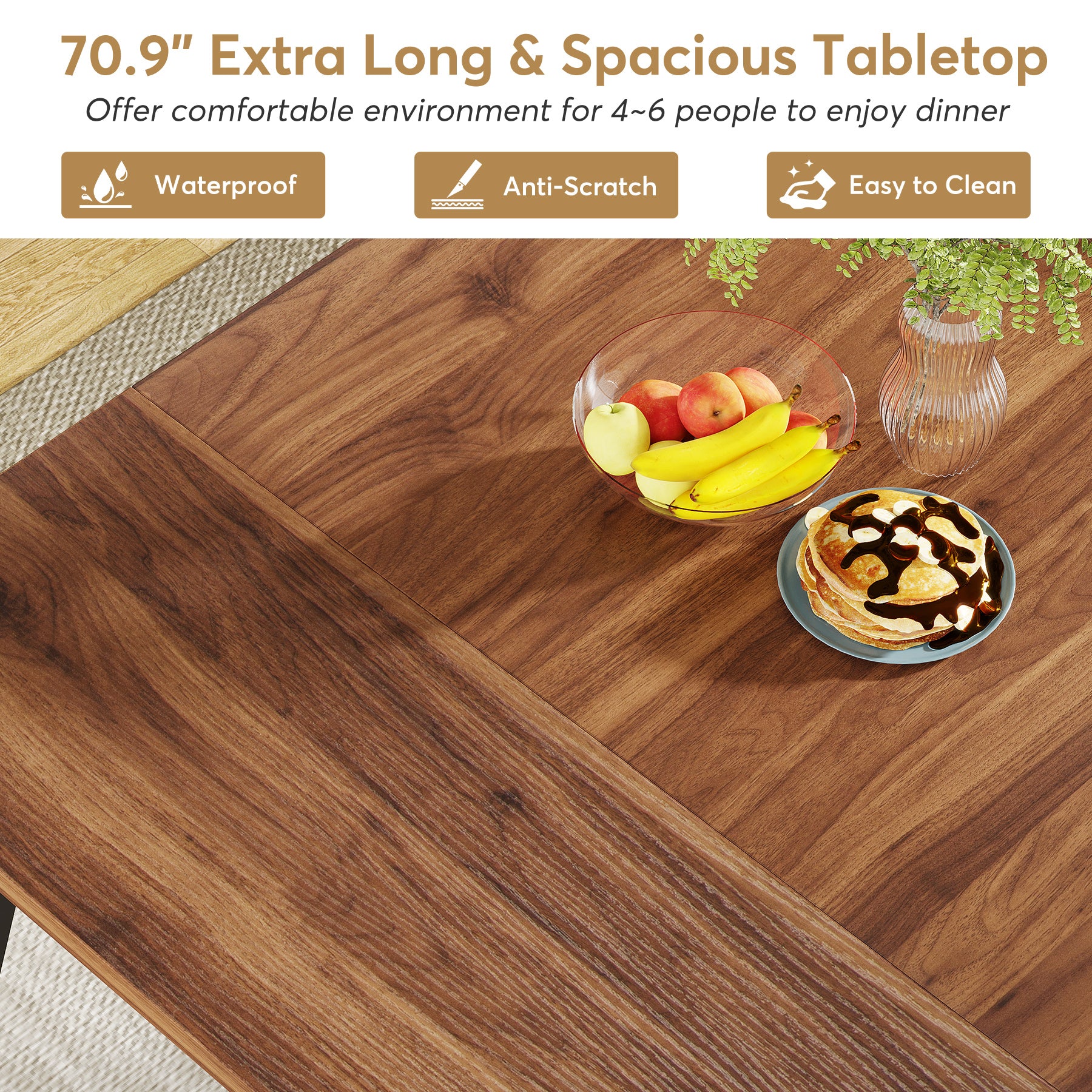 70.9" Rectangular Dining Table