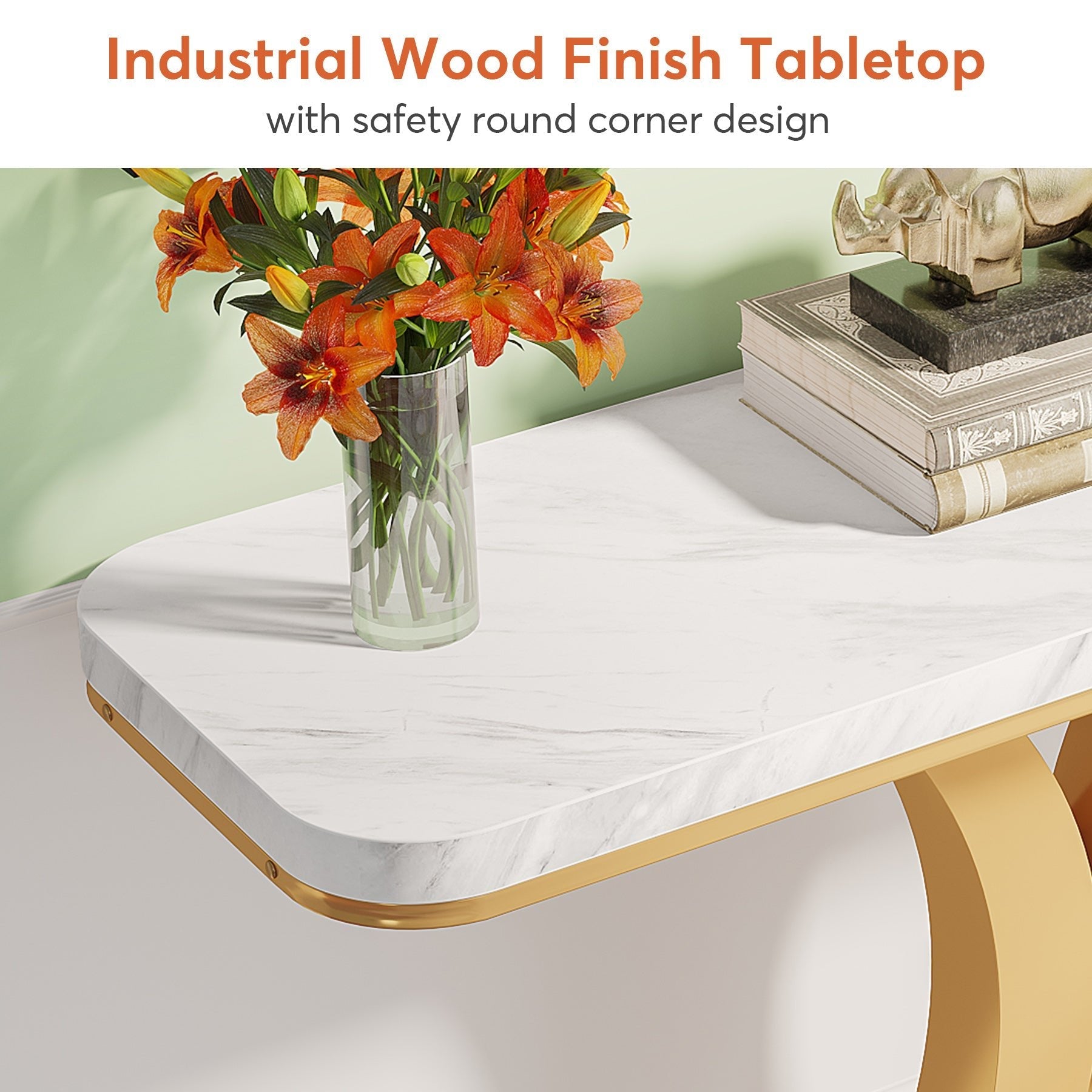 Console Table, 40" Narrow Entryway Foyer Table Tribesigns