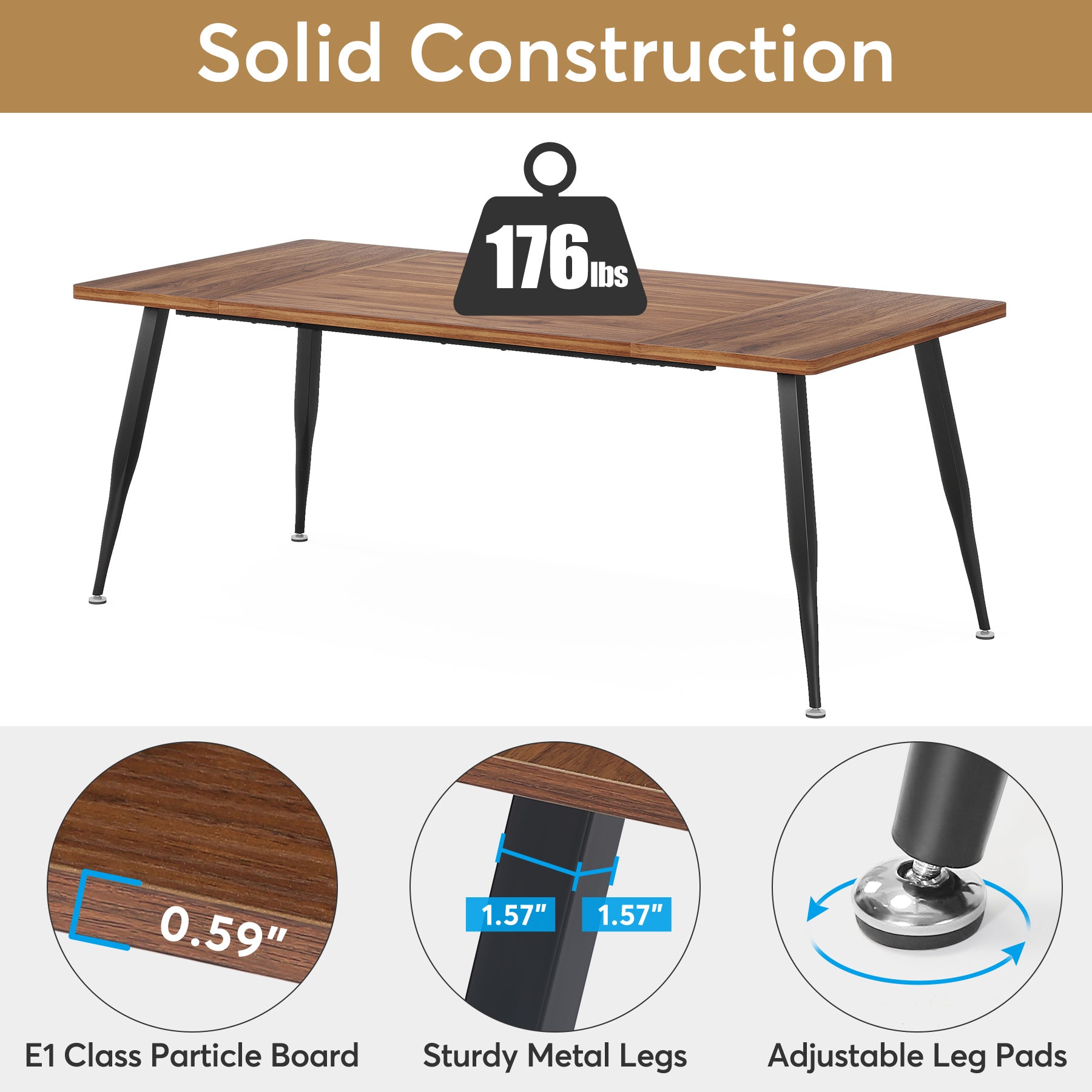 70.9" Rectangular Dining Table