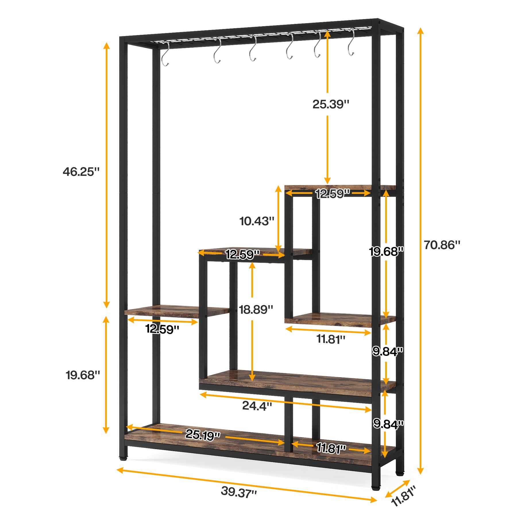 70.9" Plant Shelf 5-Tier Display Rack