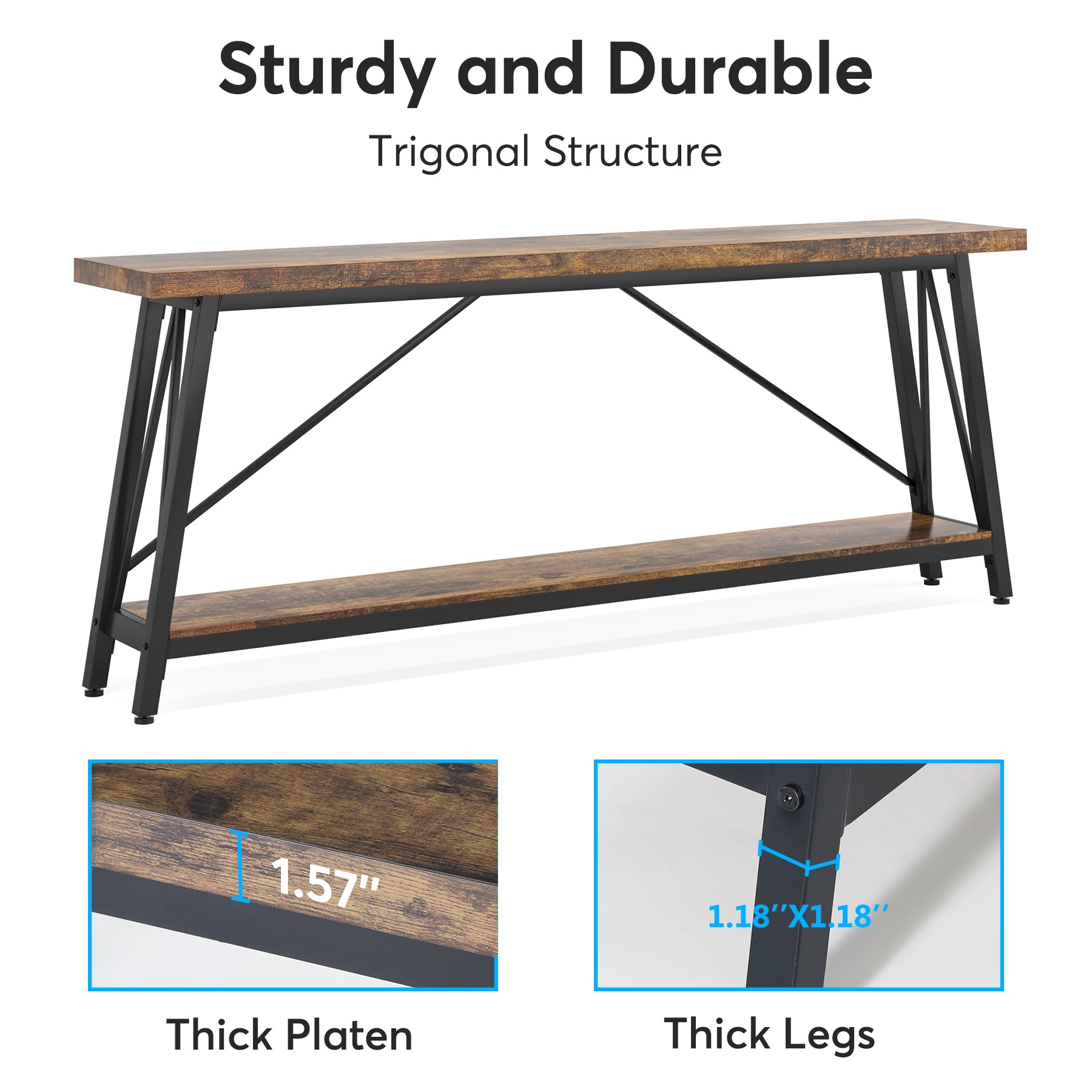 70.9" Console Table Extra Long Sofa Table