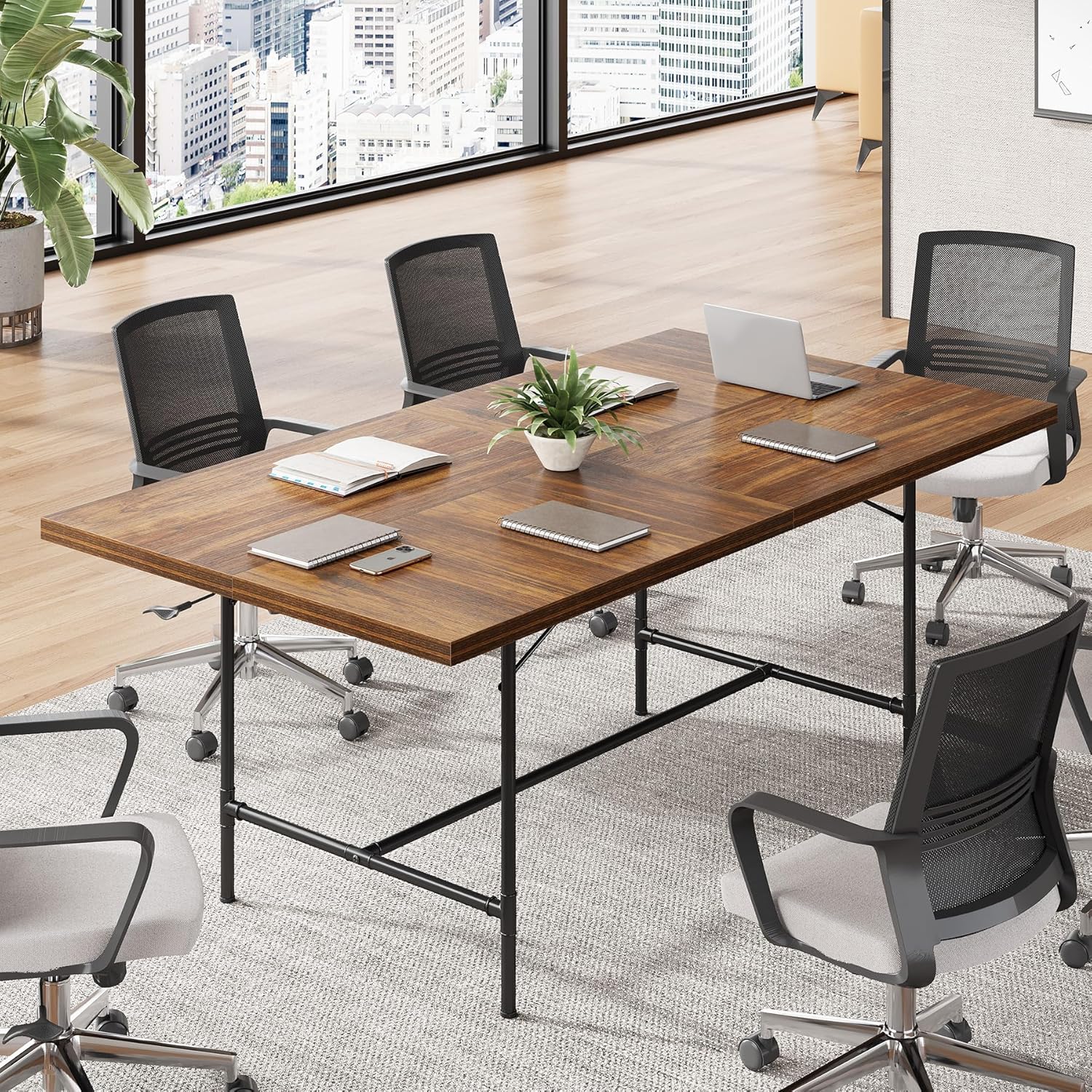 6FT Conference Table Rectangle Meeting Table (2-Piece)