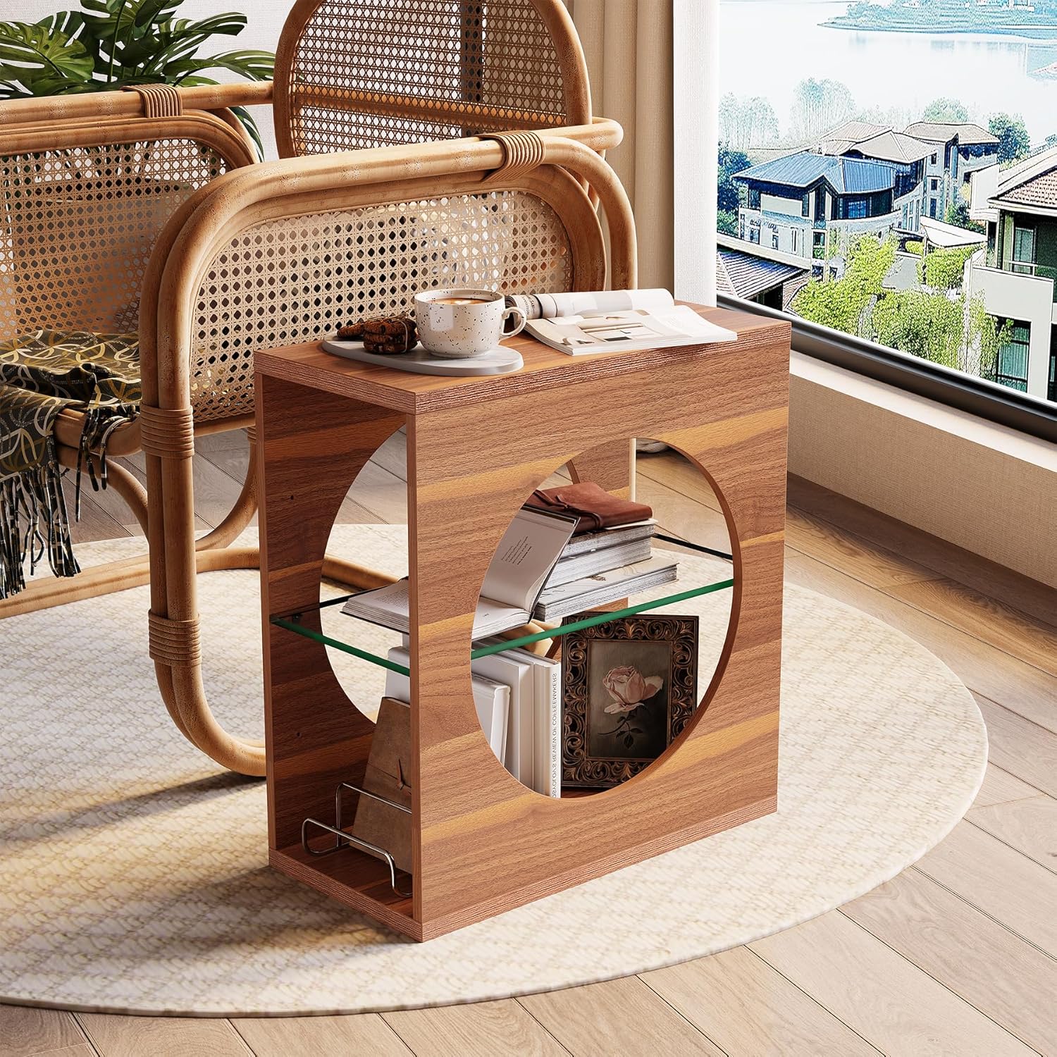 23.6-Inch End Table 3-Tier Side Table Set of 2