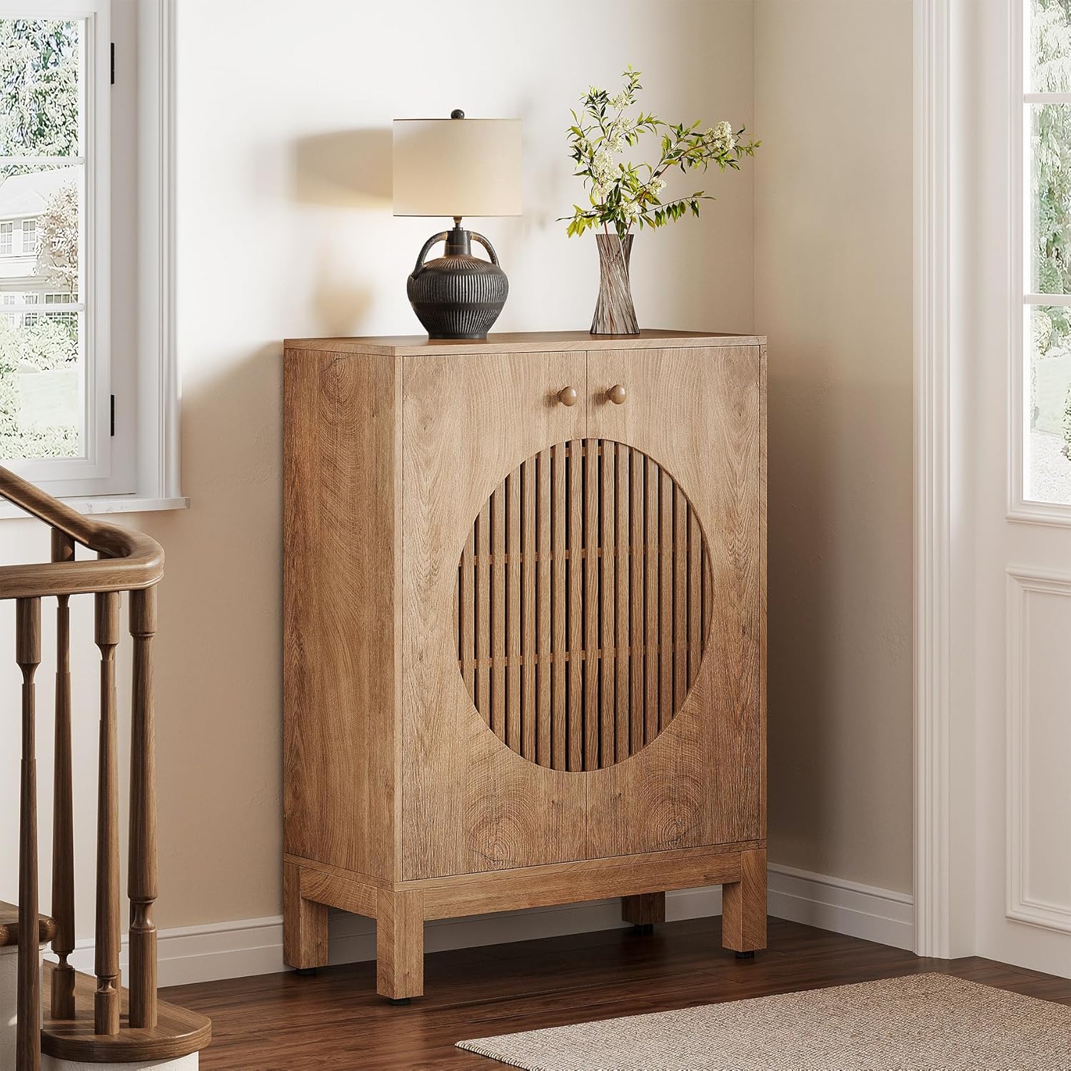5-Tier Shoe Cabinet with Adjustable Height Shelves