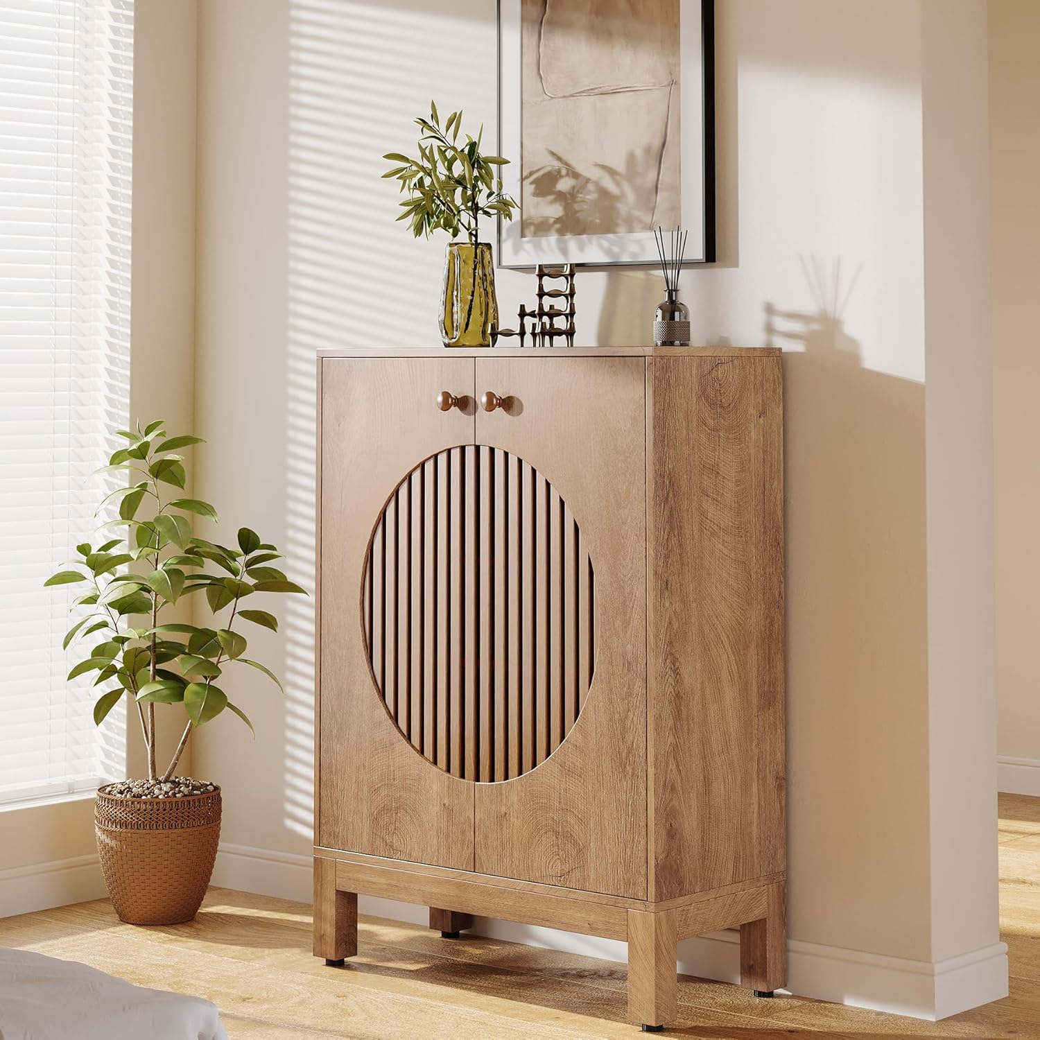 5-Tier Shoe Cabinet with Adjustable Height Shelves