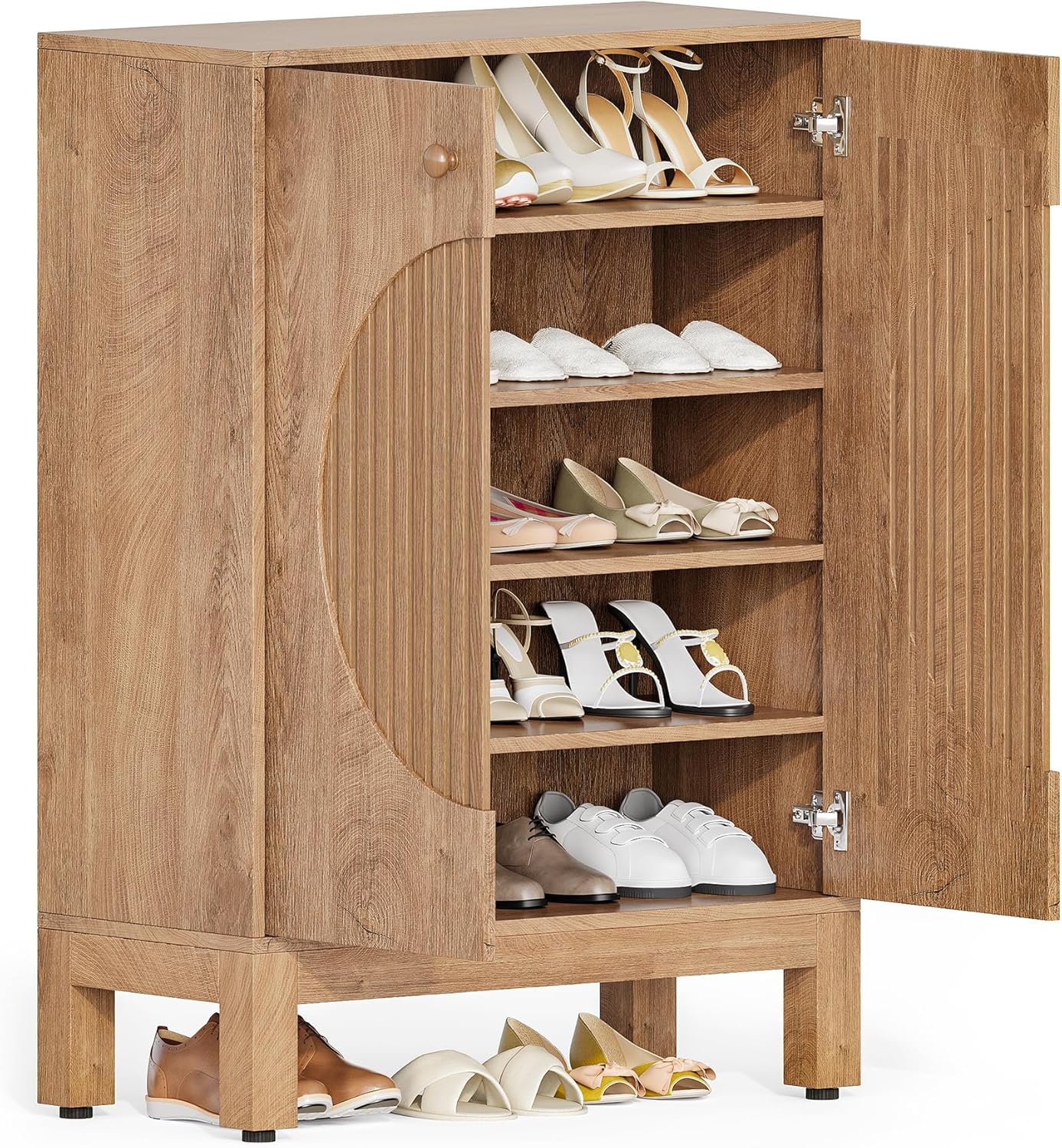 5-Tier Shoe Cabinet with Adjustable Height Shelves