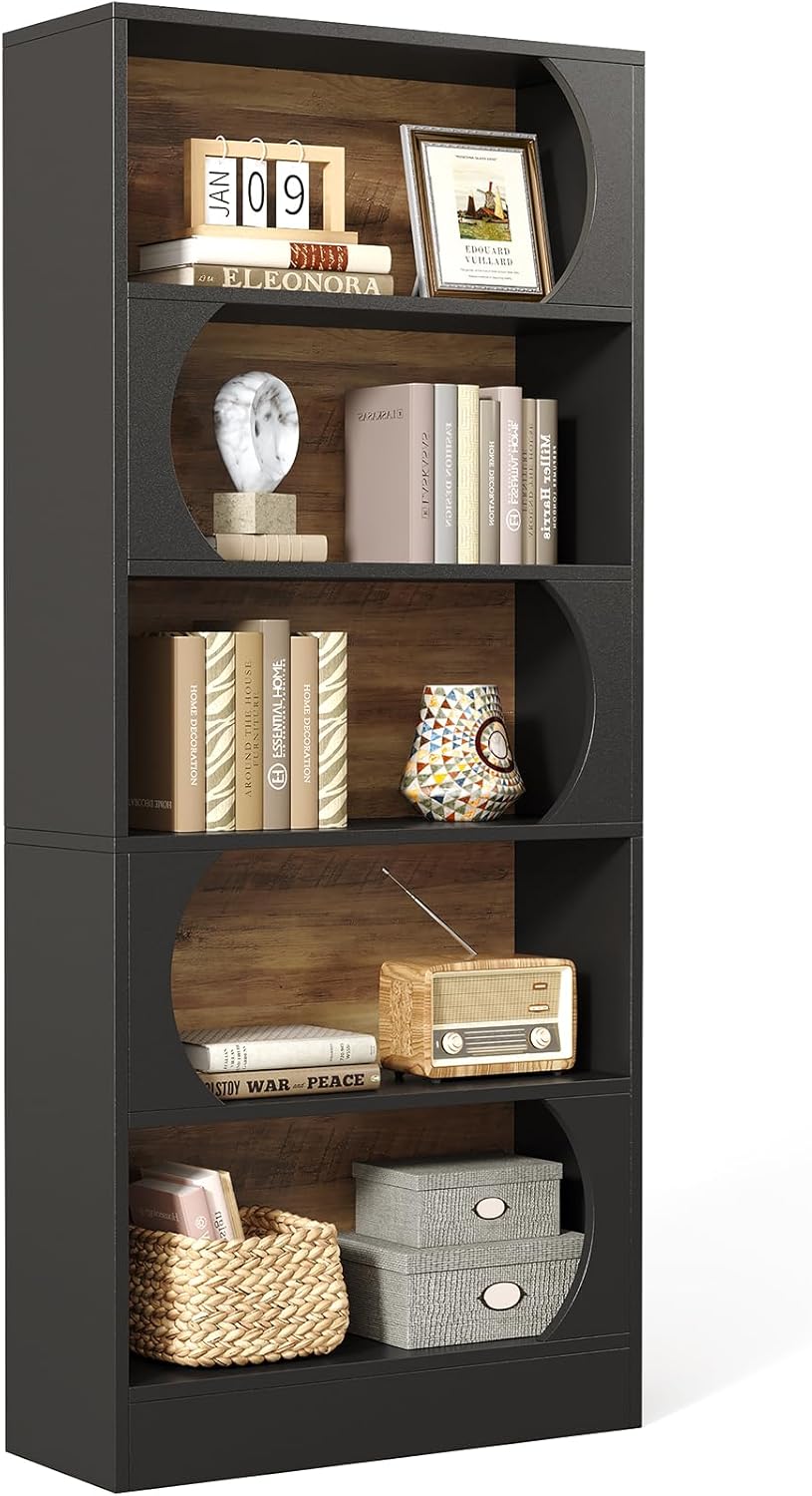 70.8" Modern Bookshelf, 5-Tier Freestanding Bookcases