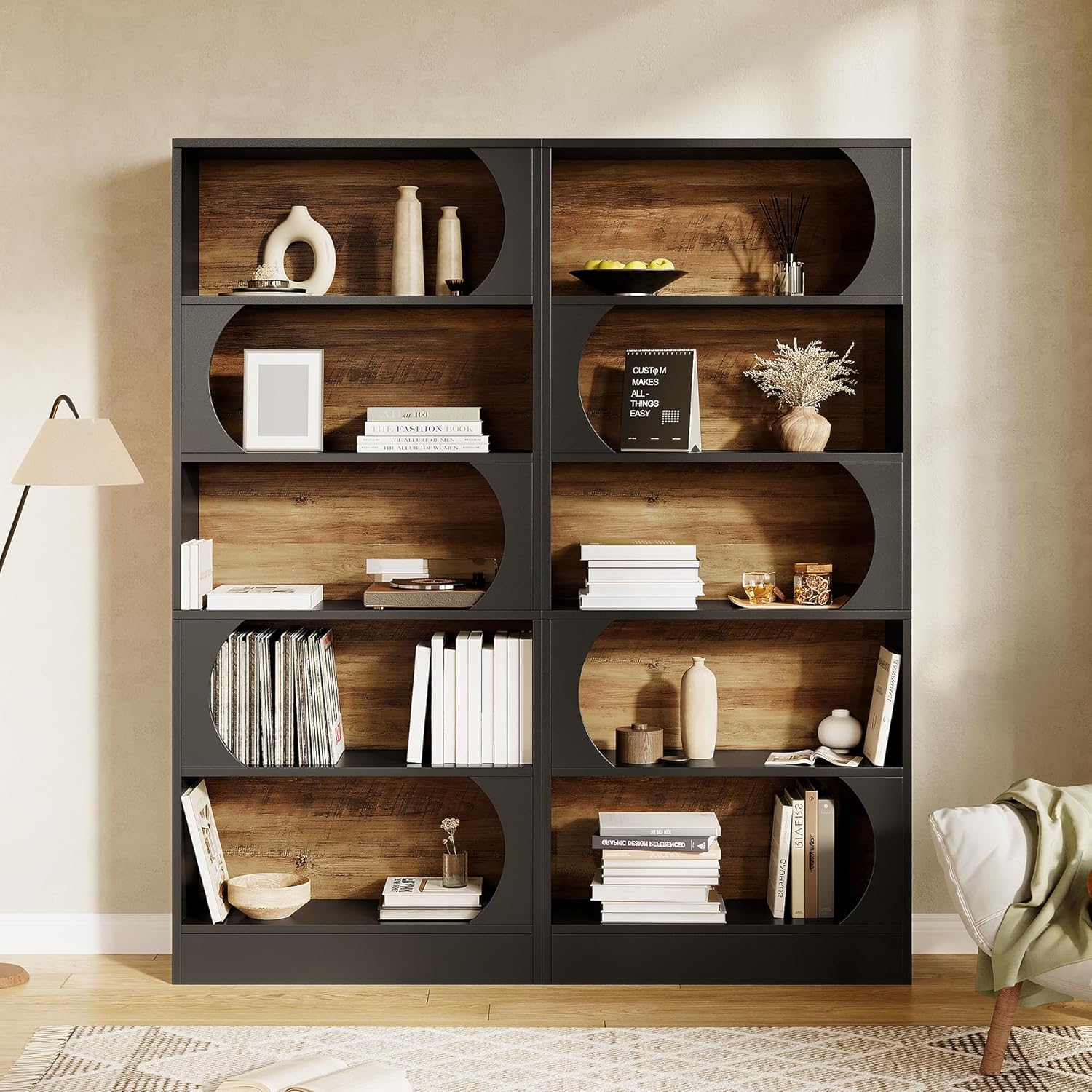 70.8" Modern Bookshelf, 5-Tier Freestanding Bookcases