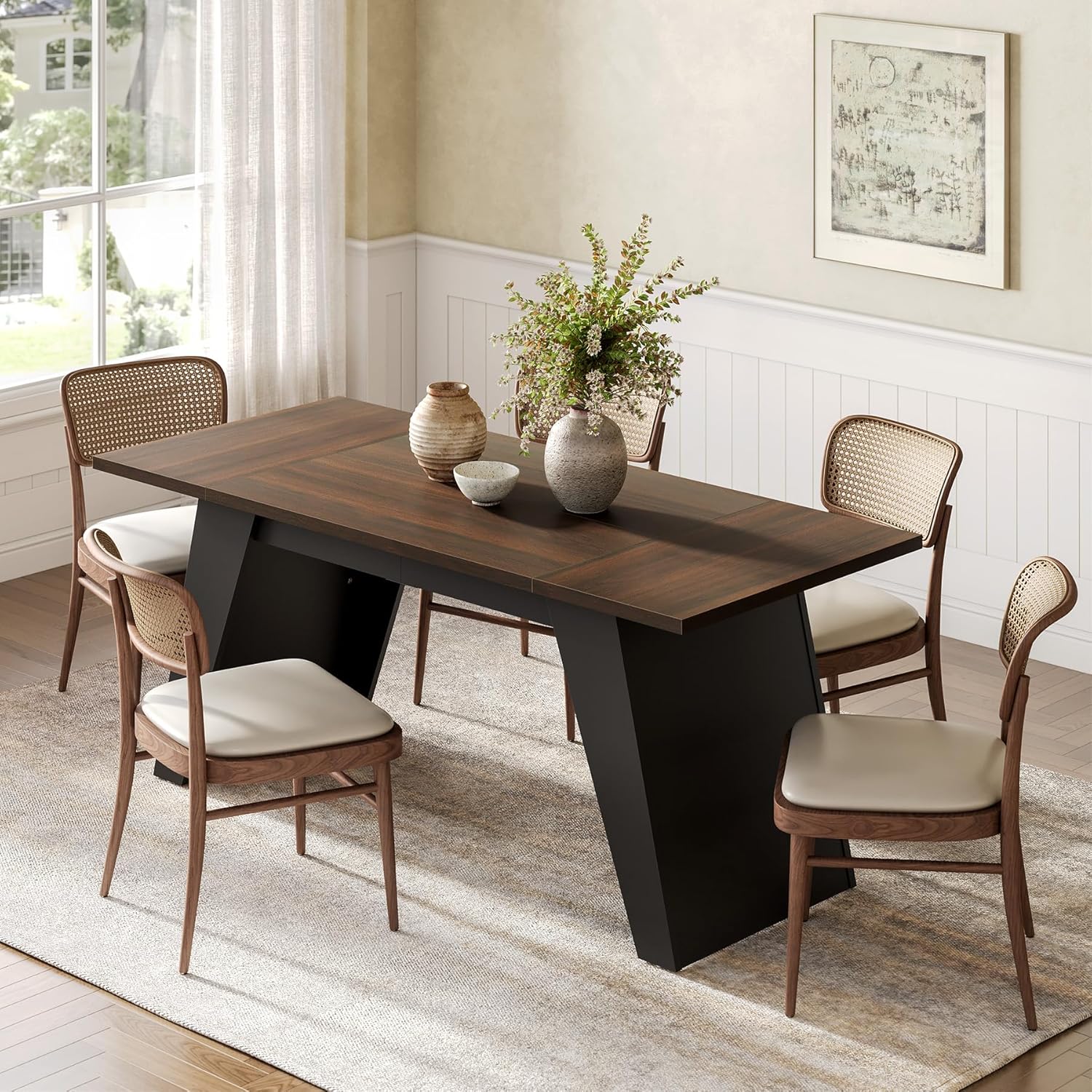 71" Rectangular Dining Table for 4-6 People