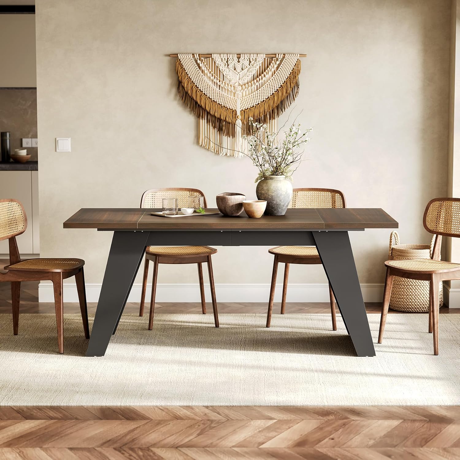 71" Rectangular Dining Table for 4-6 People