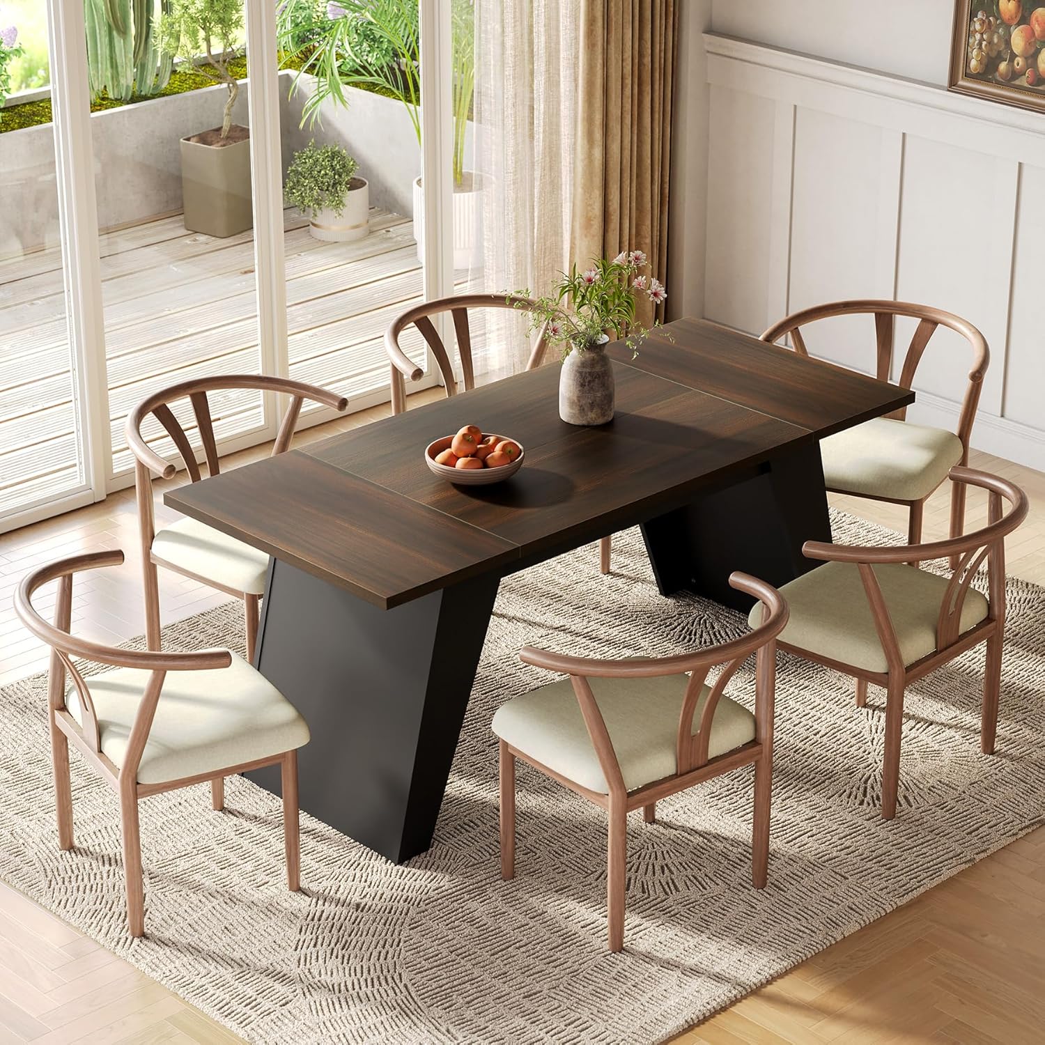 71" Rectangular Dining Table for 4-6 People