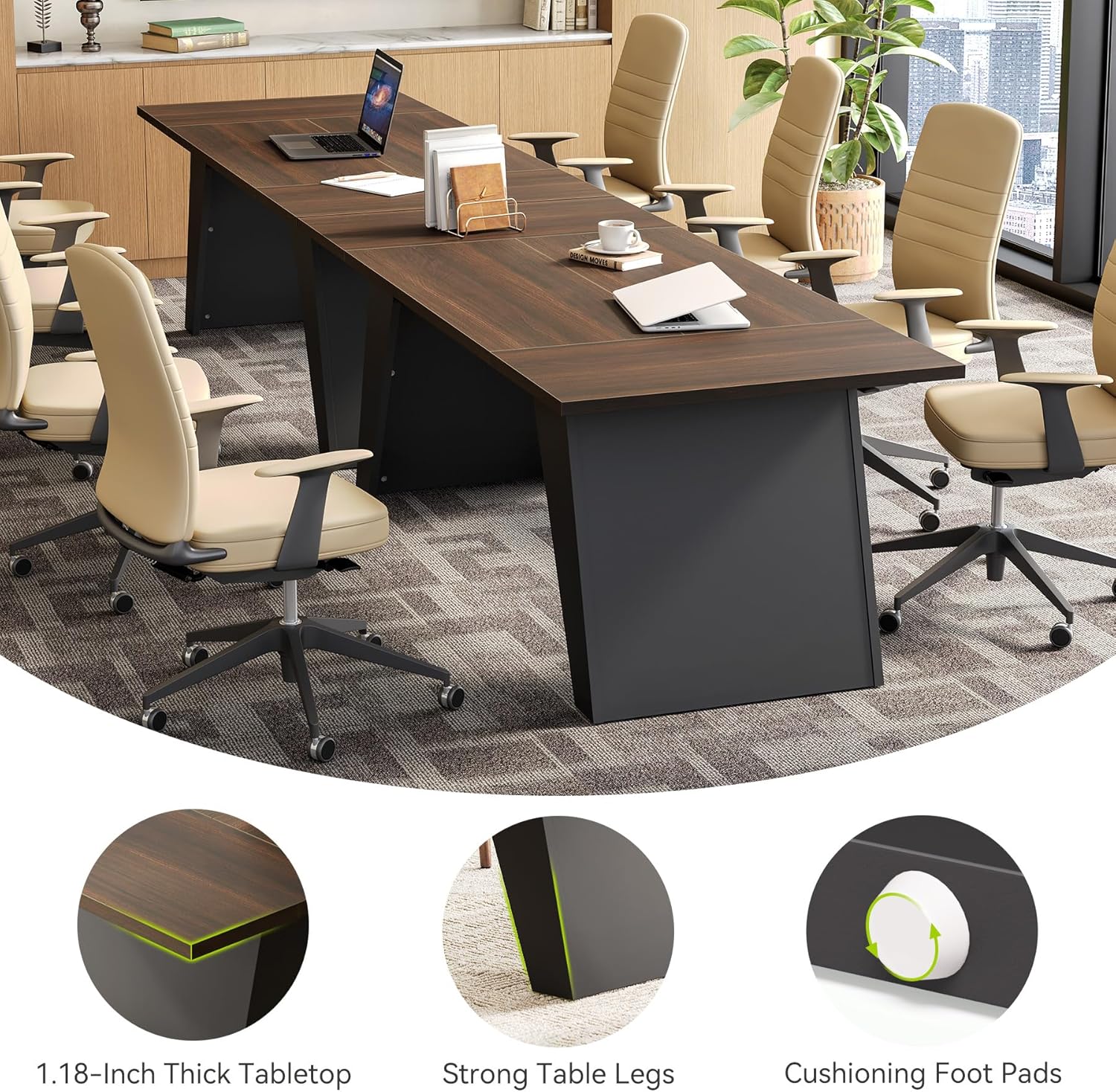 71" Rectangular Dining Table for 4-6 People