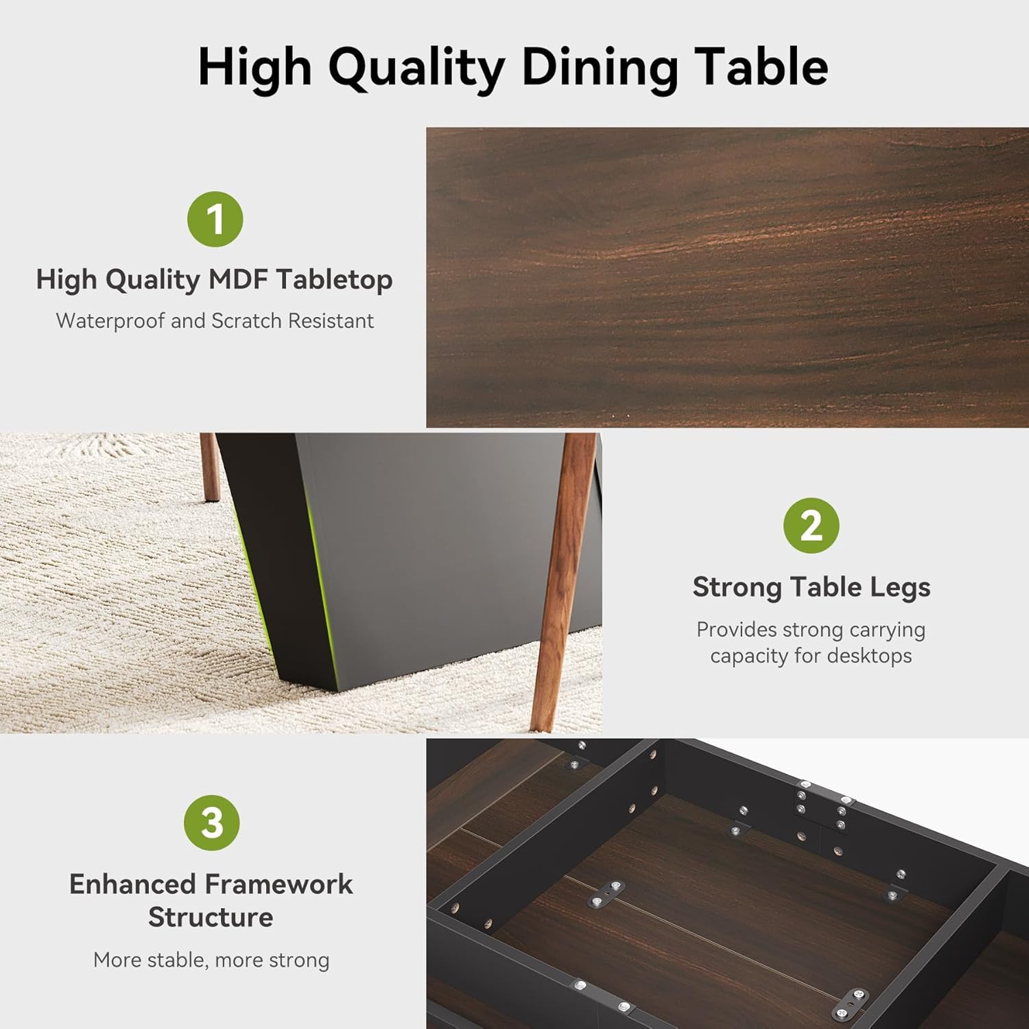 71" Rectangular Dining Table for 4-6 People