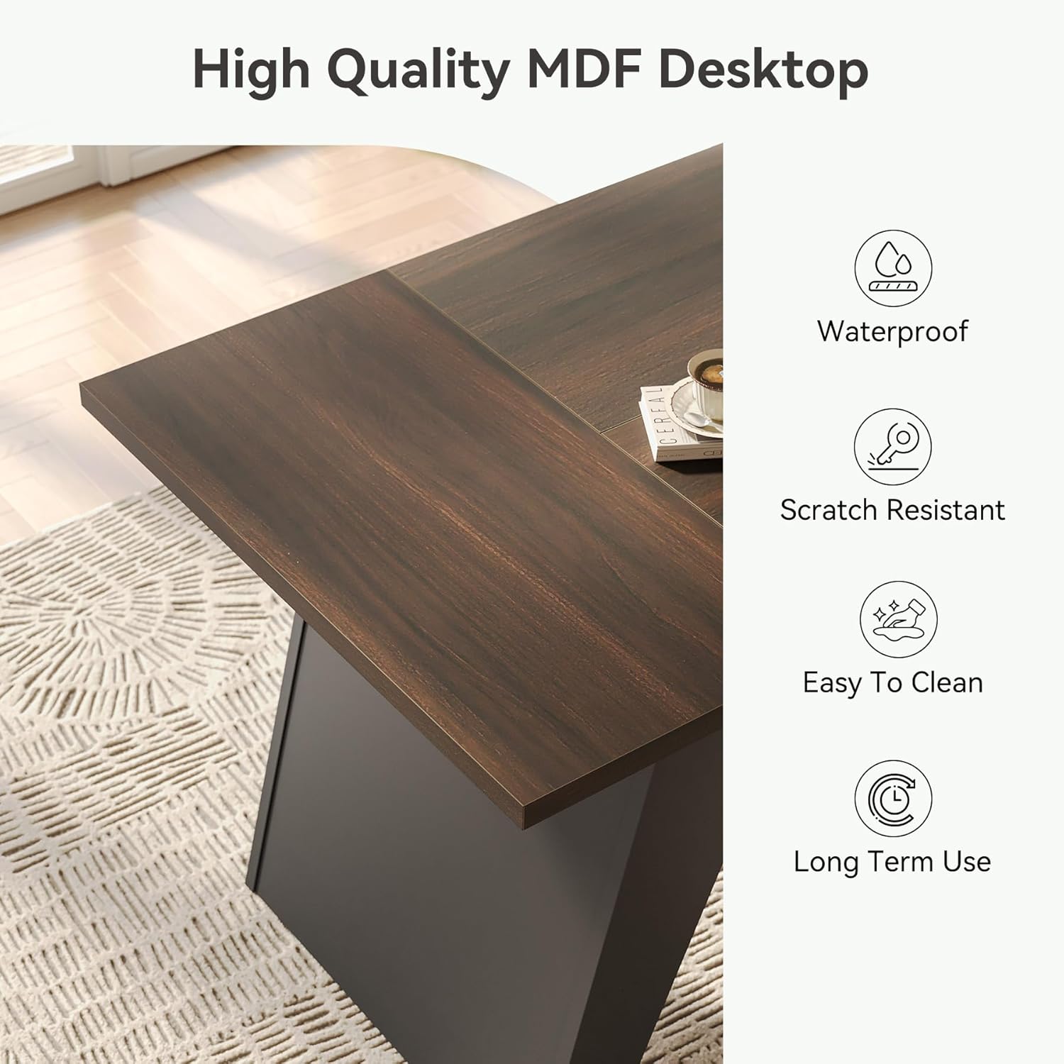 71" Rectangular Dining Table for 4-6 People