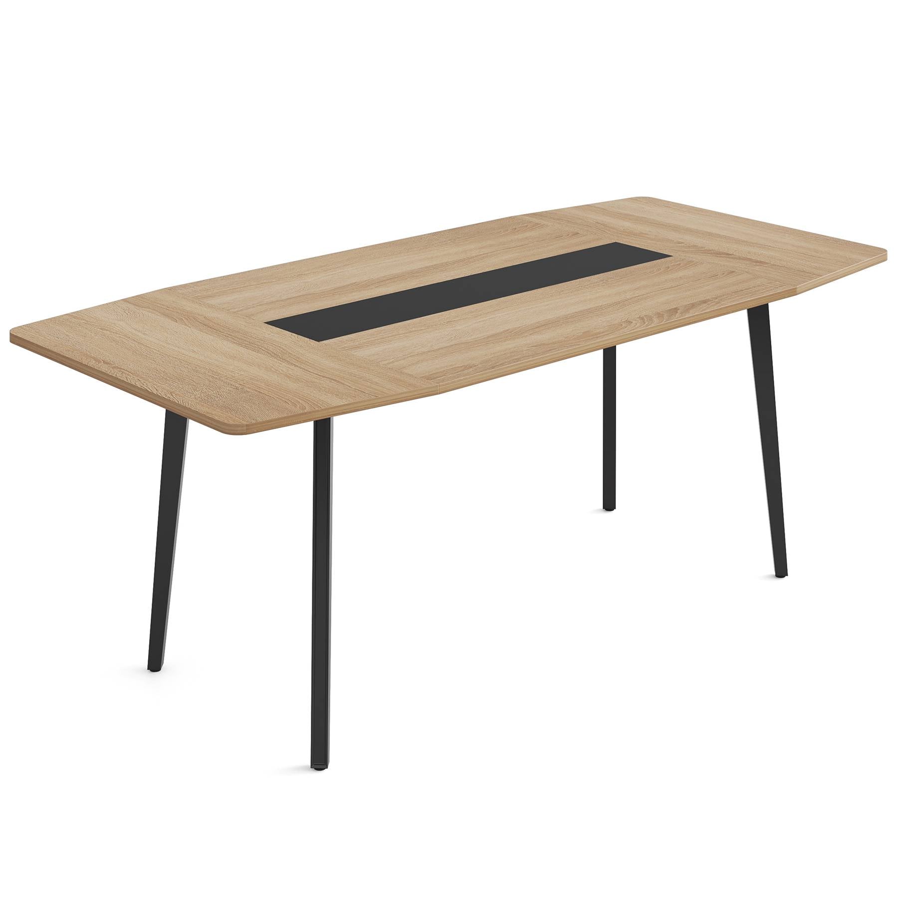 Tribesigns Conference Table, Modern 6FT / 8FT Boat Shaped Meeting Table Tribesigns