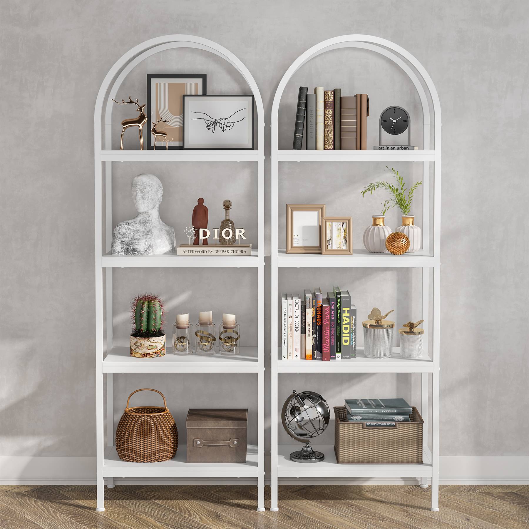 Tribesigns Bookshelf, Freestanding Bookcase Display Rack with Storage Shelves Tribesigns